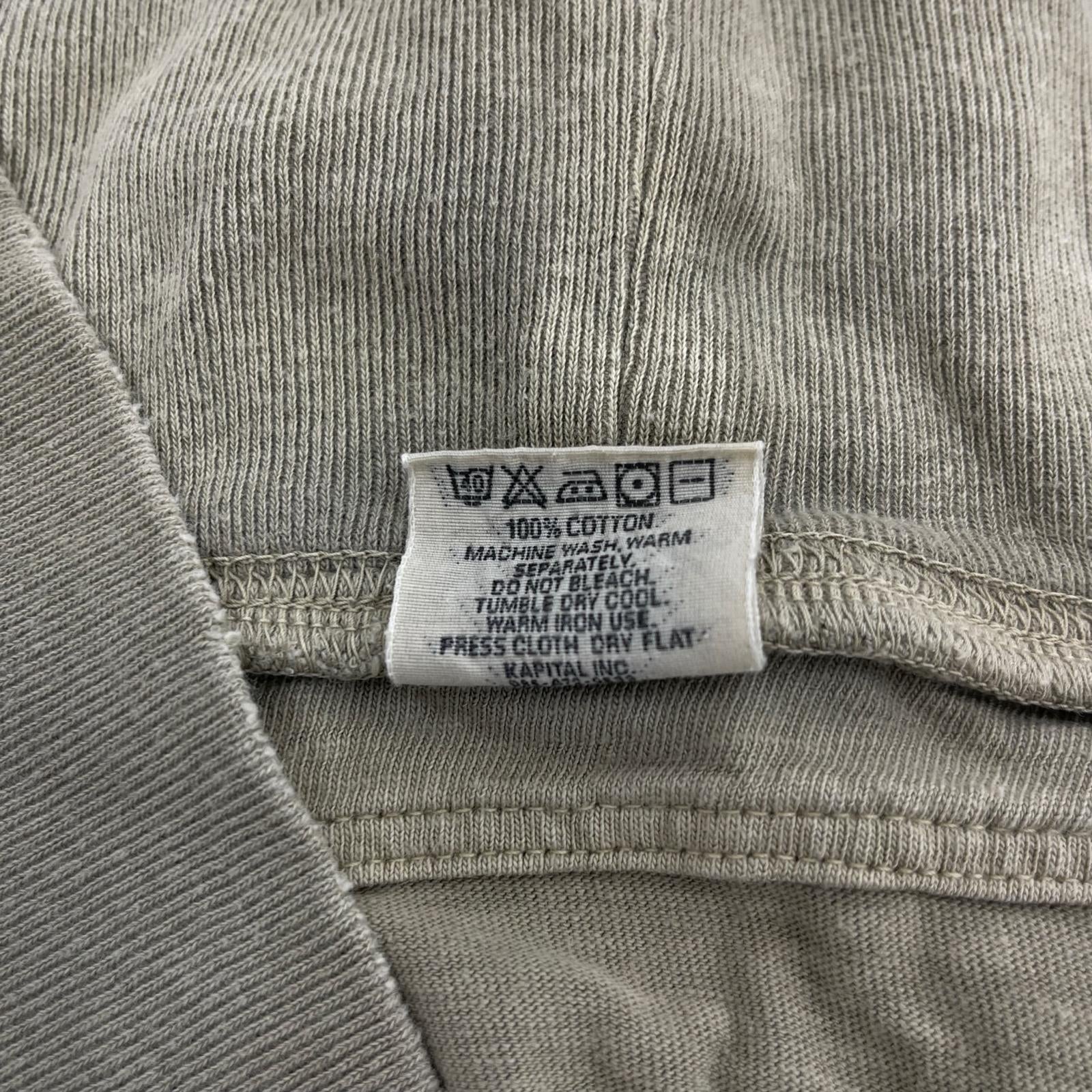 長袖Tシャツ KAPITAL ショールカラー L/S Tee 4 カーキ