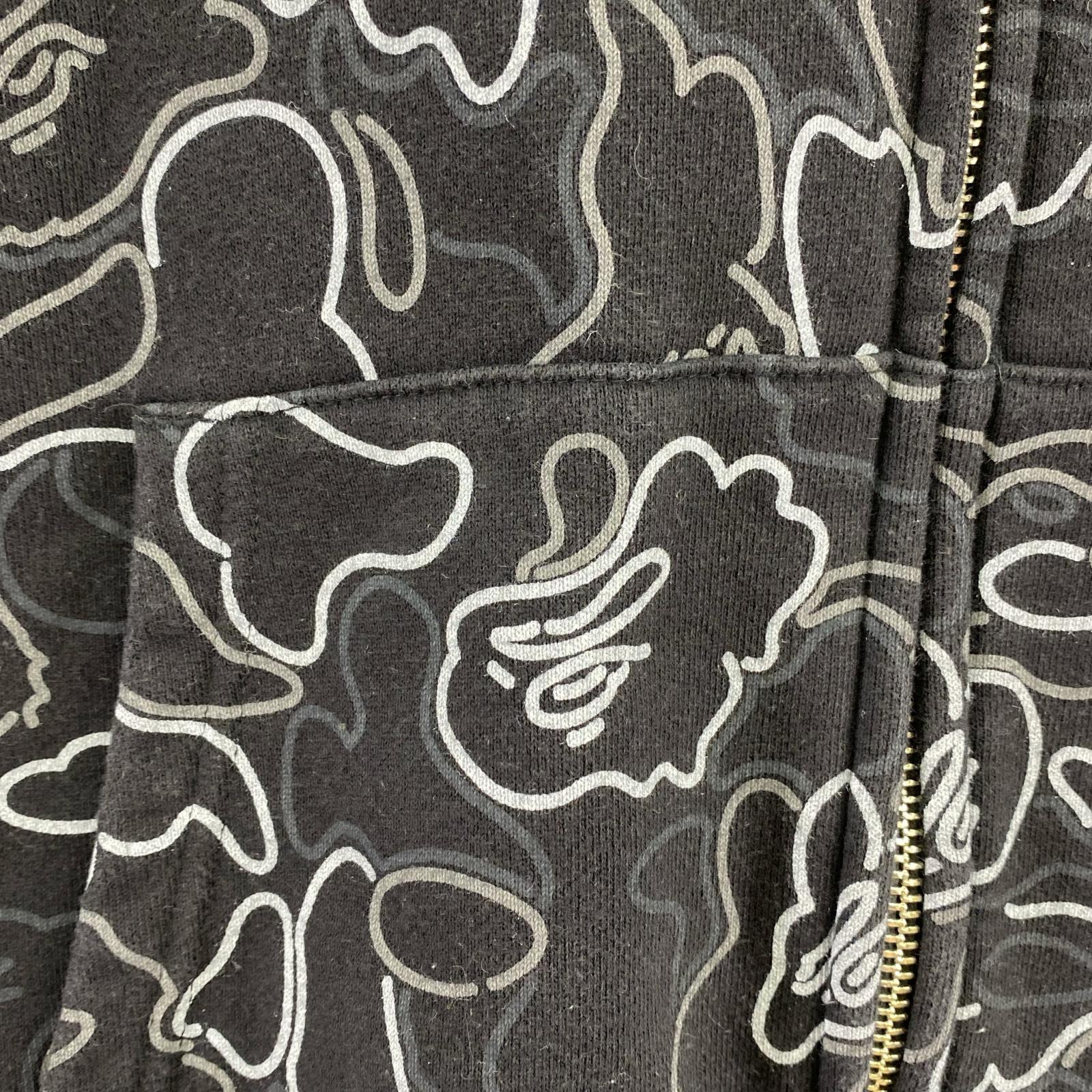 パーカー NEON CAMO SHARK FULL ZIP HOODIE L L ブラック