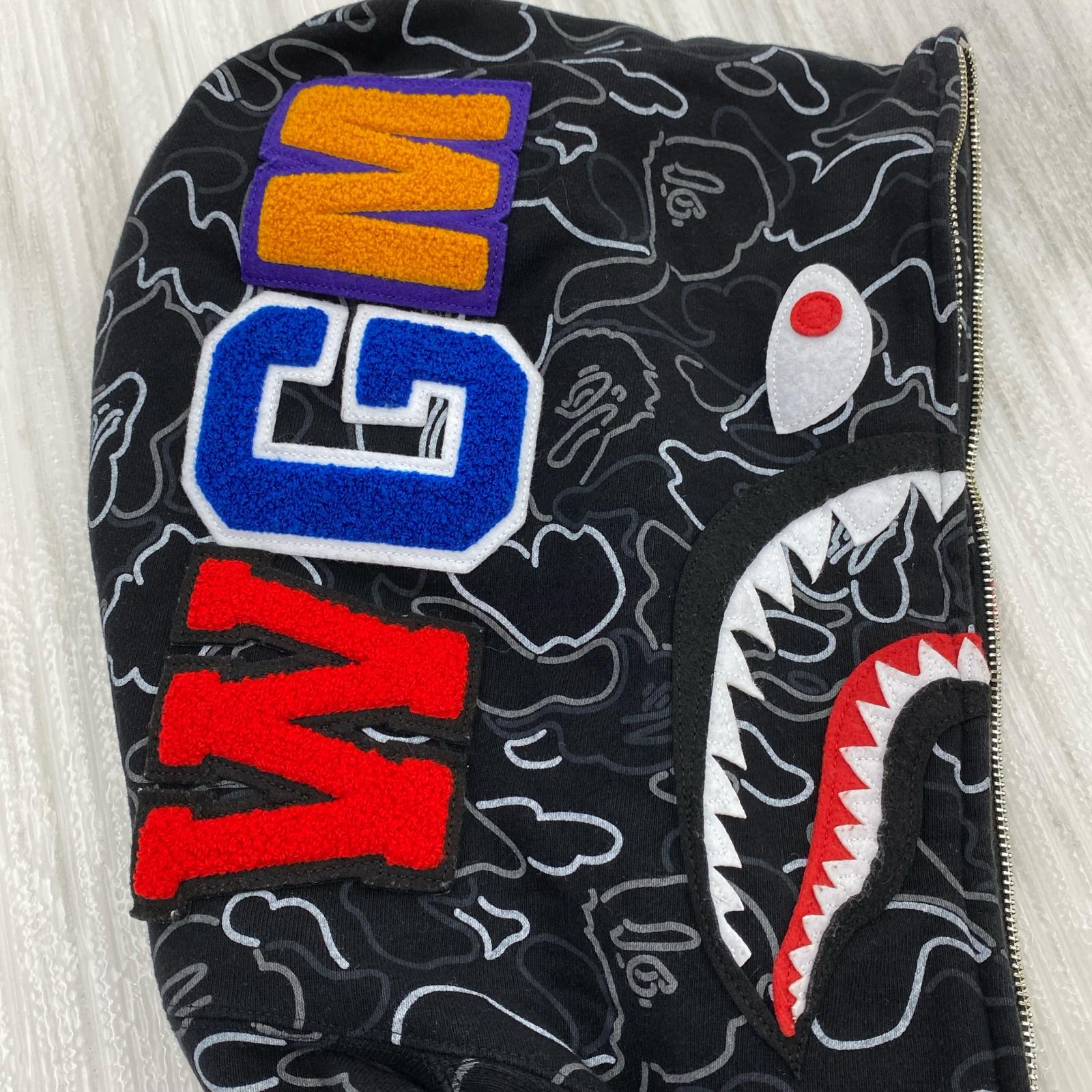 パーカー NEON CAMO SHARK FULL ZIP HOODIE L L ブラック