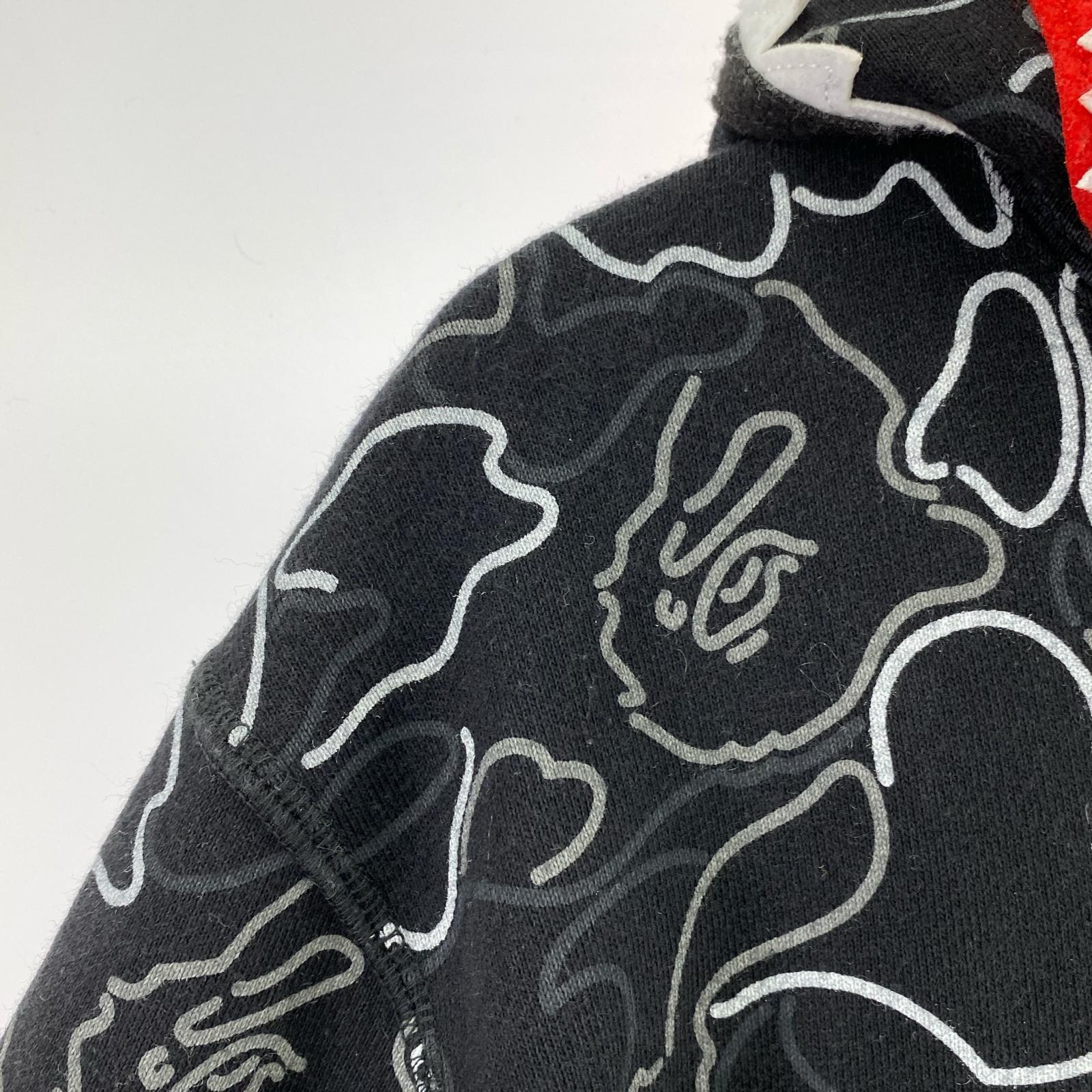 パーカー NEON CAMO SHARK FULL ZIP HOODIE L L ブラック