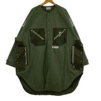 ジャケット COLLARLESS OVERSIZED LONG PADDING COAT