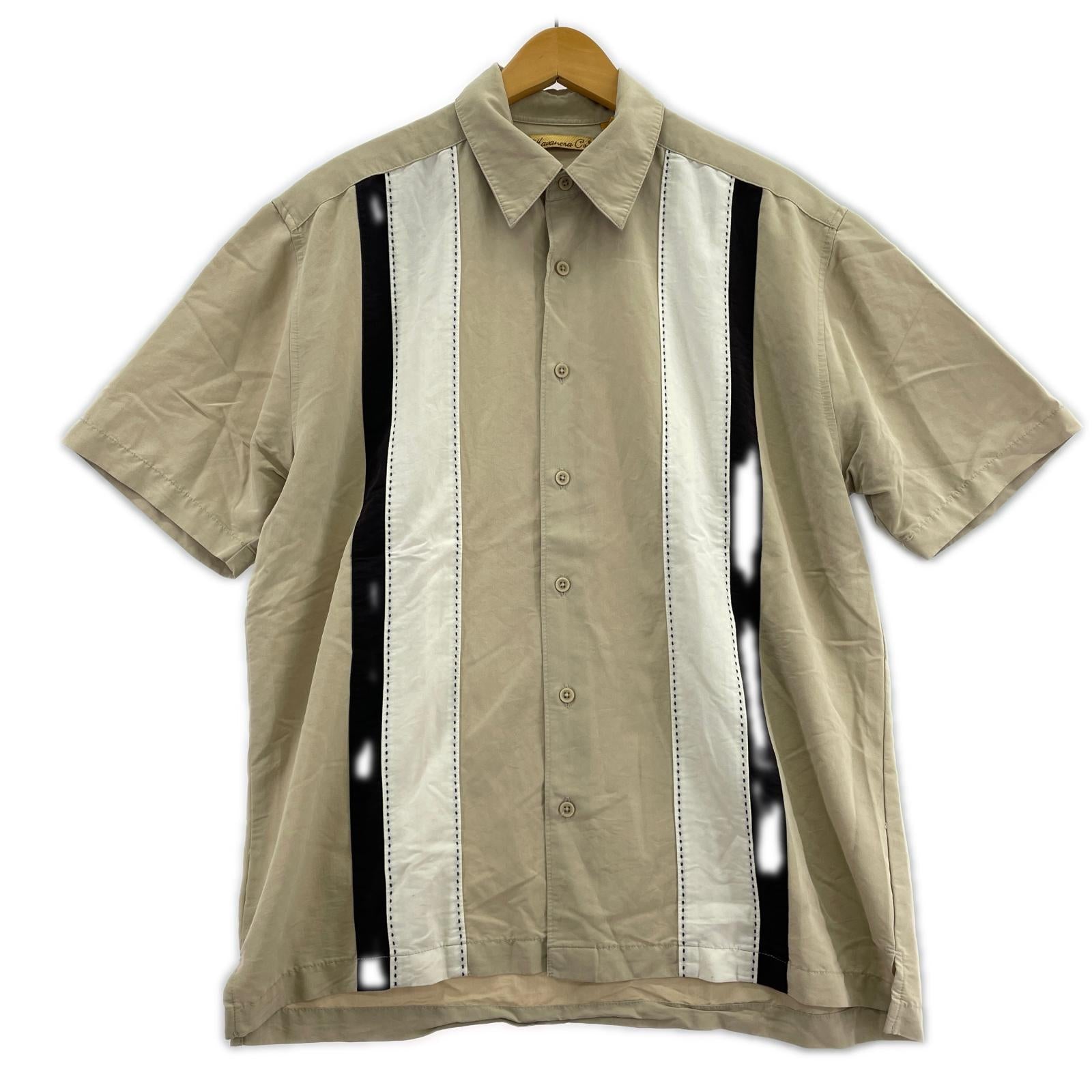 半袖シャツ THE HAVANERA SHIRT CO S/Sシャツ M ベージュ