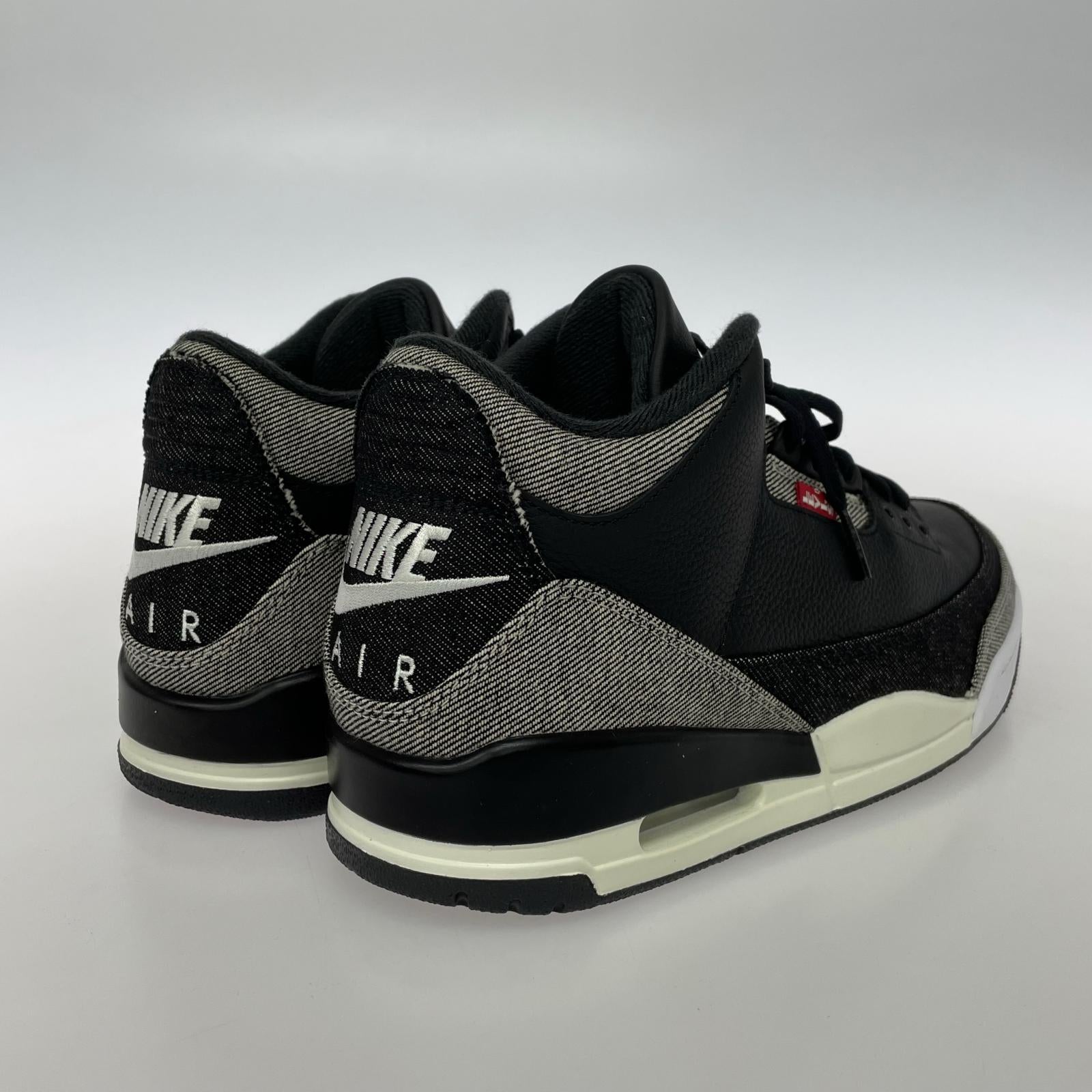 スニーカー ×Levi's Jordan 3 Retro SP 白黒 27.5cm (US9 1/2 UK9 EU45) ブラック