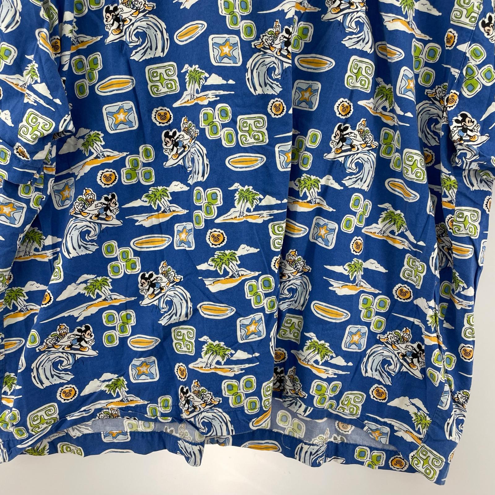 半袖シャツ 総柄 アロハシャツ ブルー ブルー