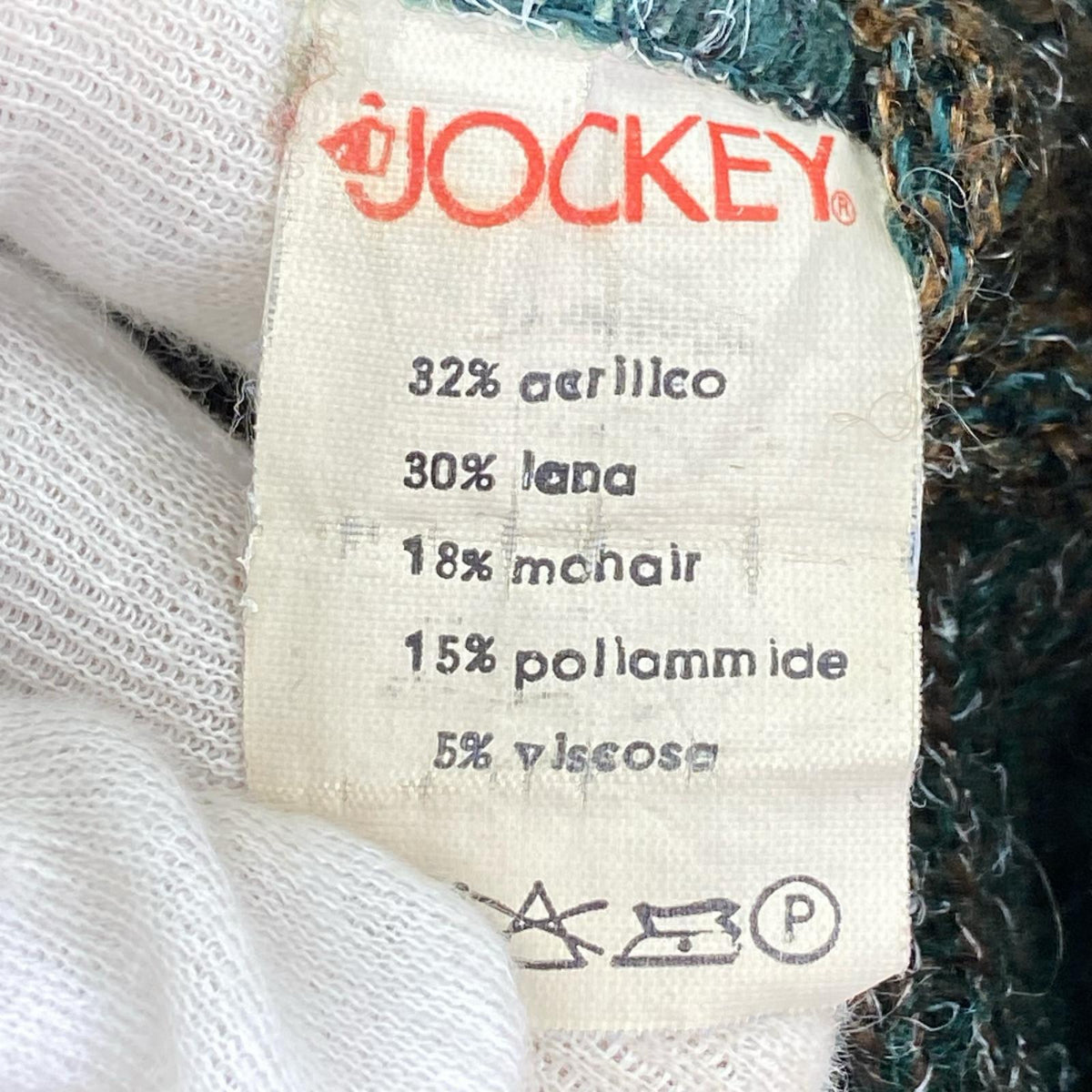 ニット JOCKEY チェック グリーン