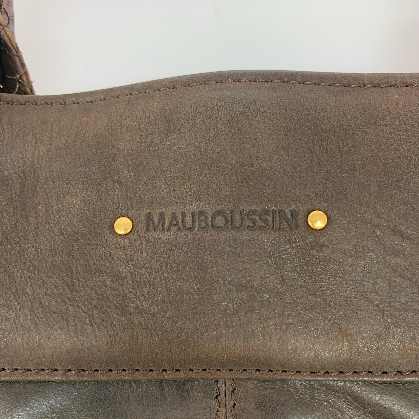 ショルダーバッグ MAUBOUSSIN 2WAY レザー茶 ブラウン