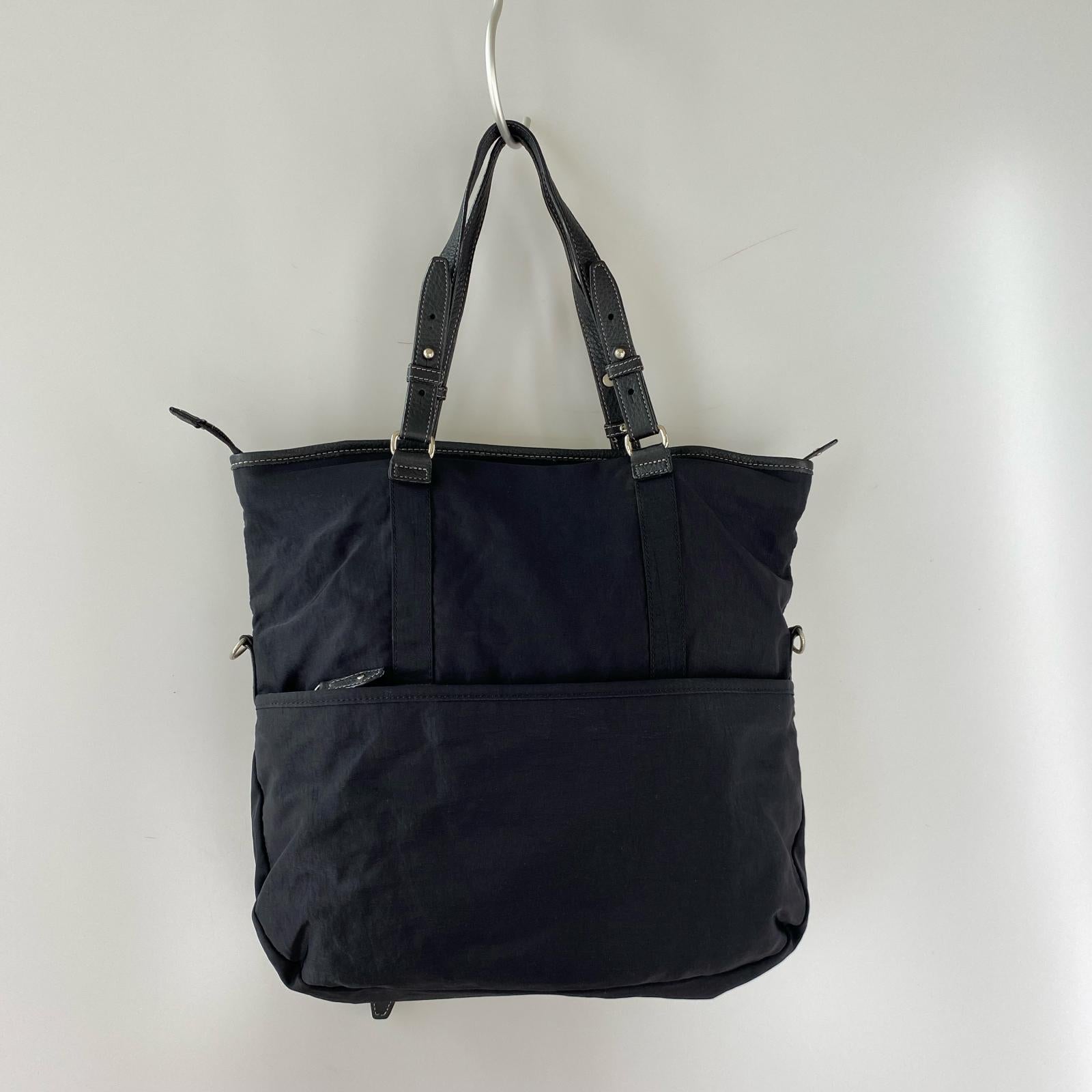 ショルダーバッグ (E)ナイロン 黒 2WAY ブラック