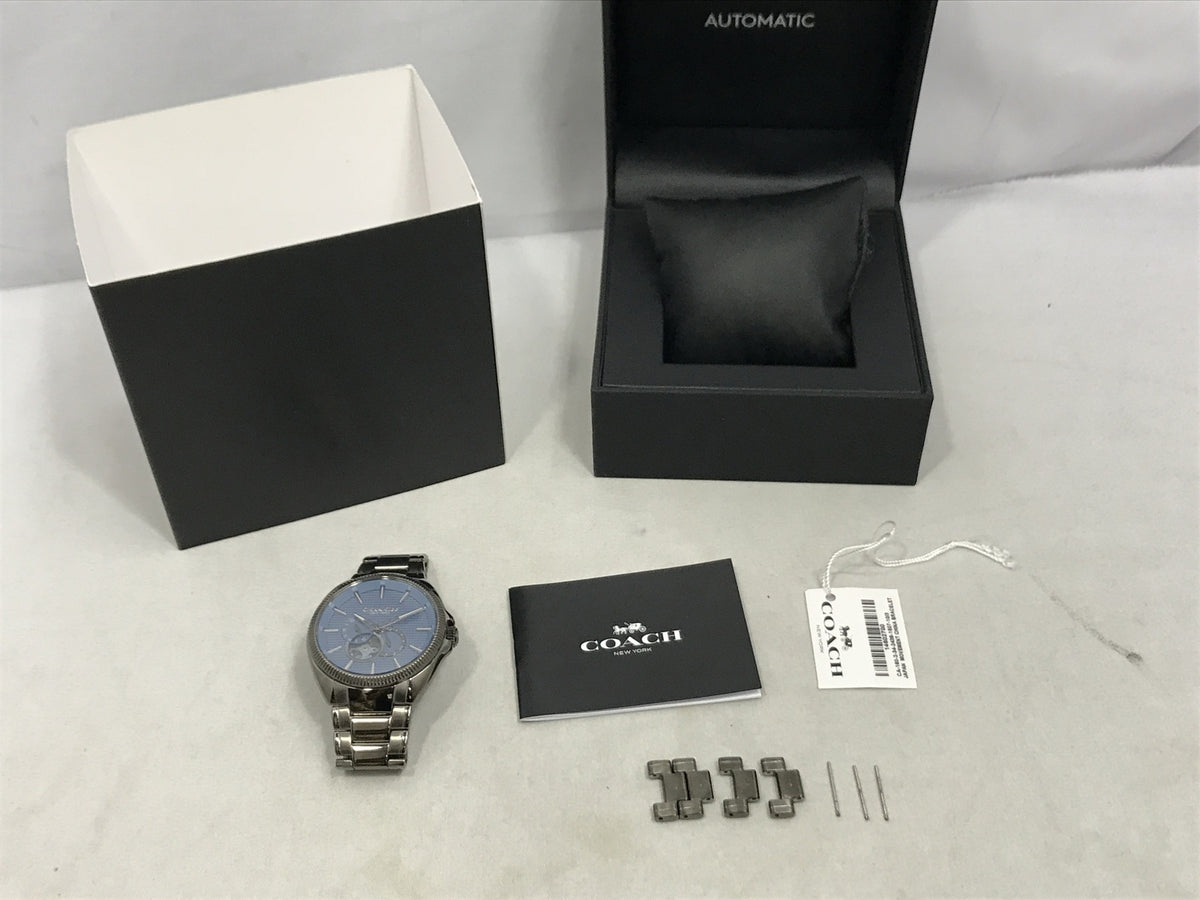 COACH JACKSON 自動巻き 腕時計 ブルー×シルバー 腕時計
