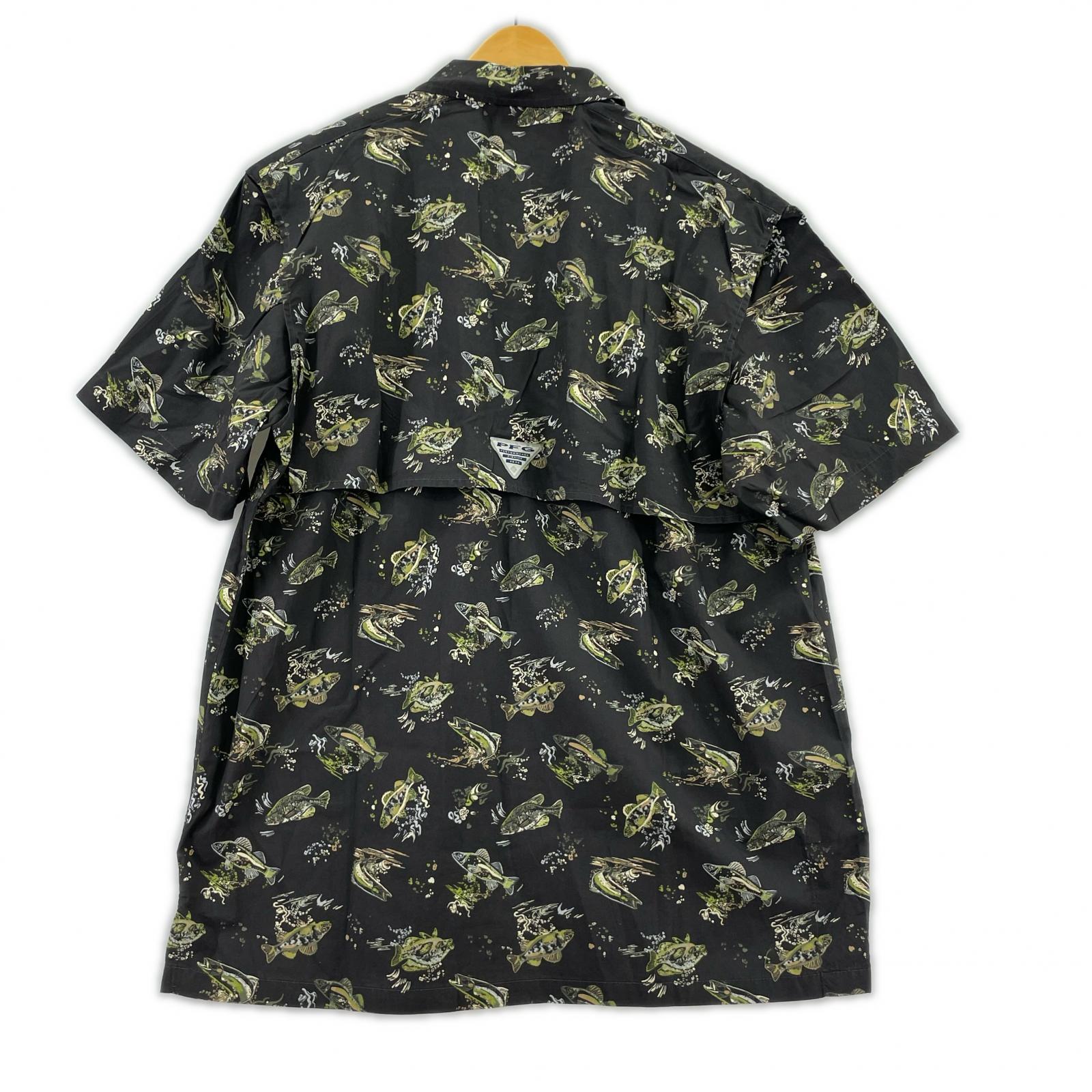 長袖シャツ コロンビア トローラーズ 魚柄 M ブラック