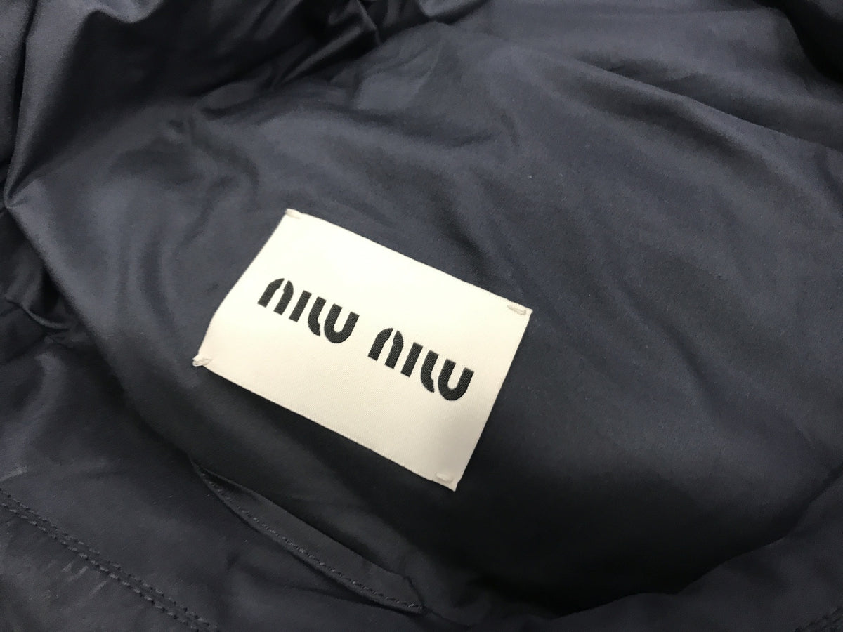 miu miu ダウンベスト ネイビー