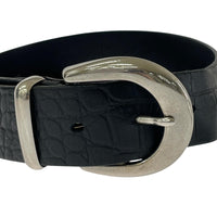 その他アクセサリー Croco Leather Belt ブラック