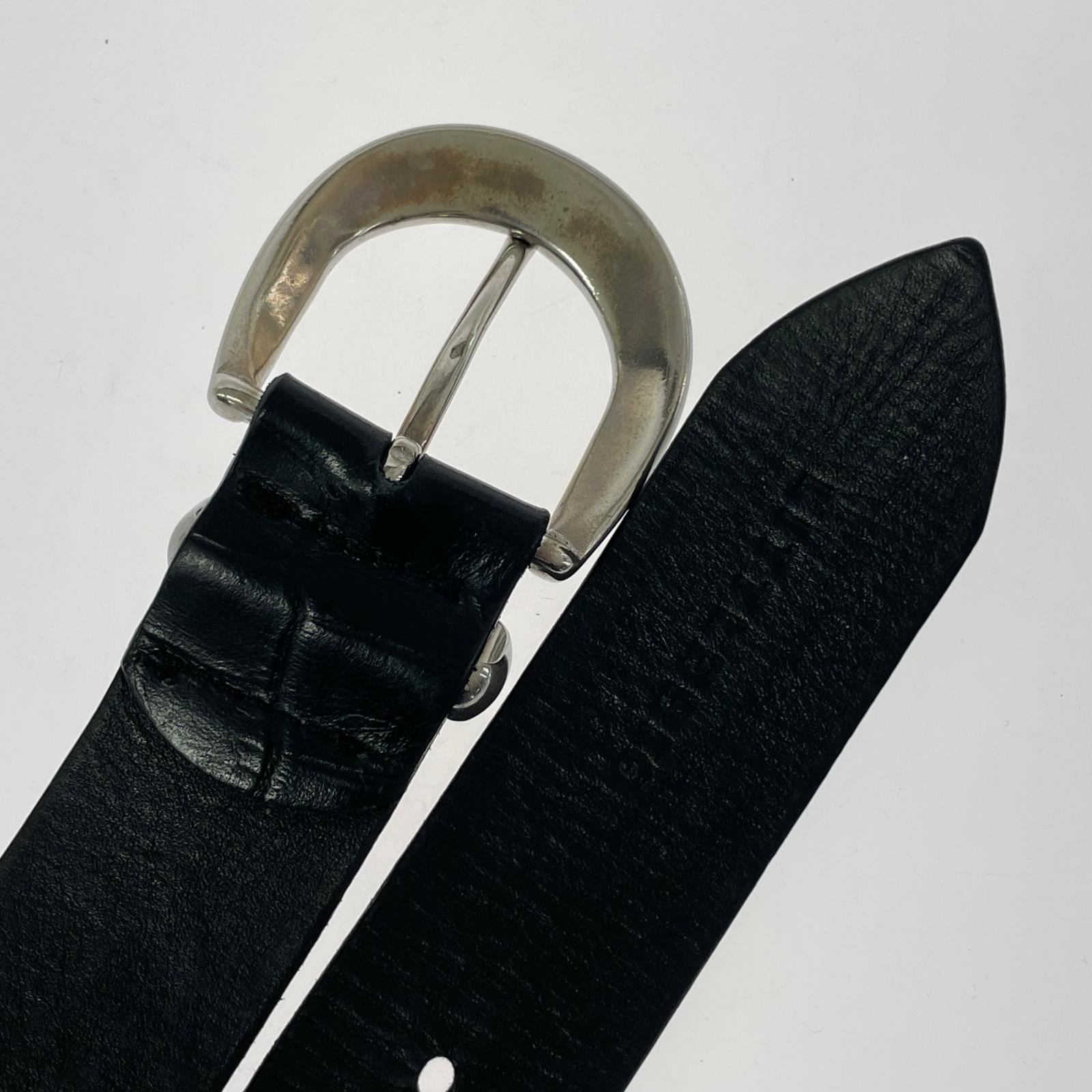 その他アクセサリー Croco Leather Belt ブラック
