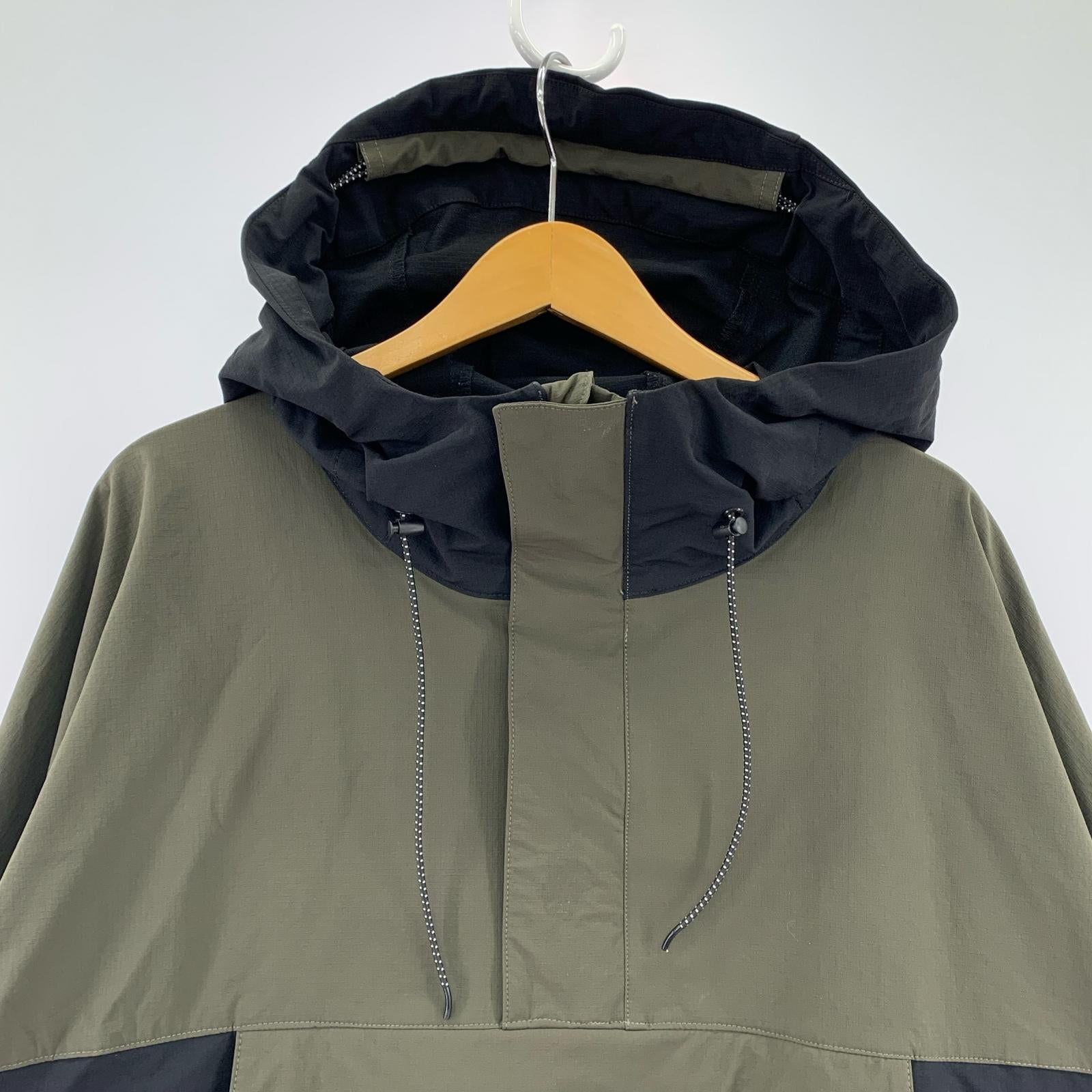 ジャケット ACY NYRON ANORAK ACY-23AW-002 黒×緑 (3)