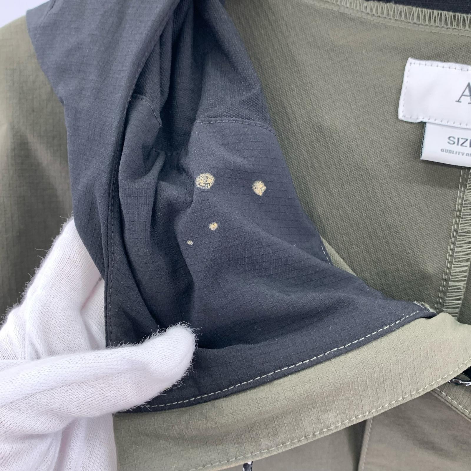 ジャケット ACY NYRON ANORAK ACY-23AW-002 黒×緑 (3)