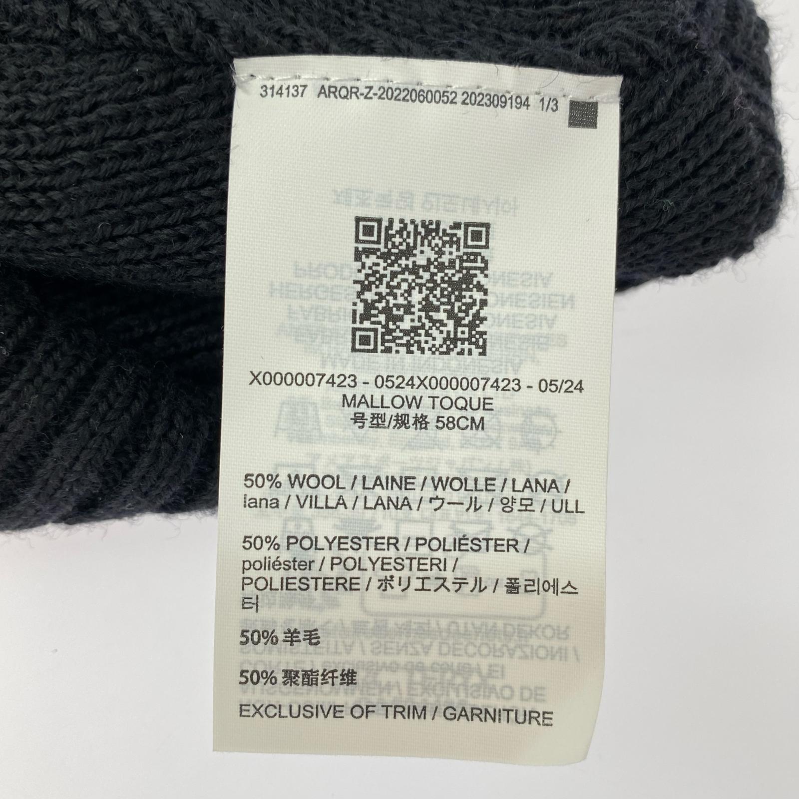 ニットキャップ MALLOW TOQUE 黒 ブラック