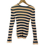 ニット stretch rib border pullover 38