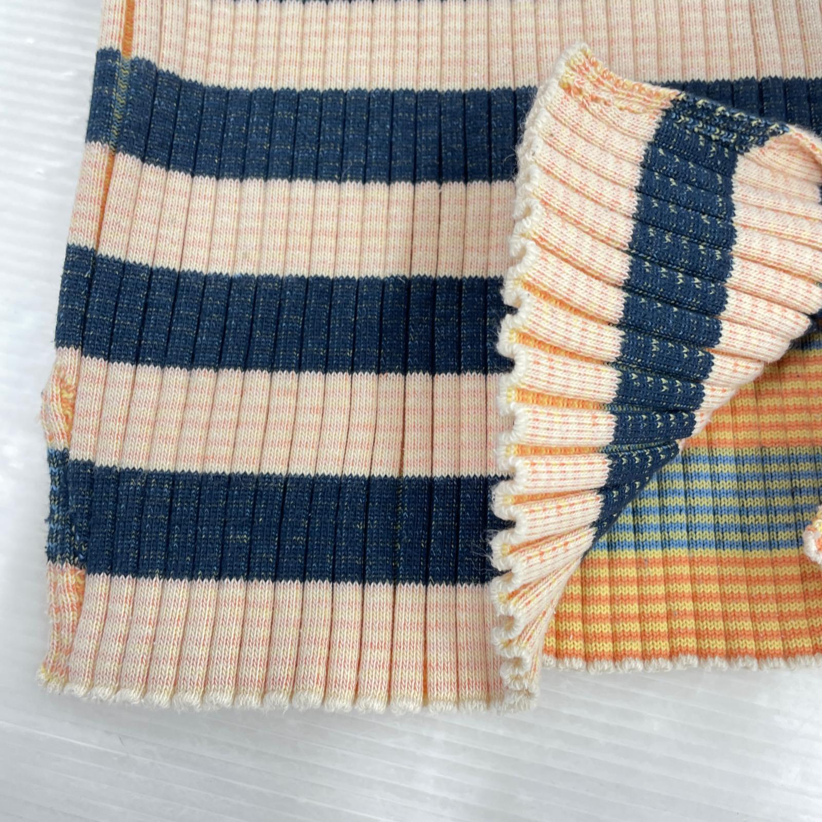 ニット stretch rib border pullover 38