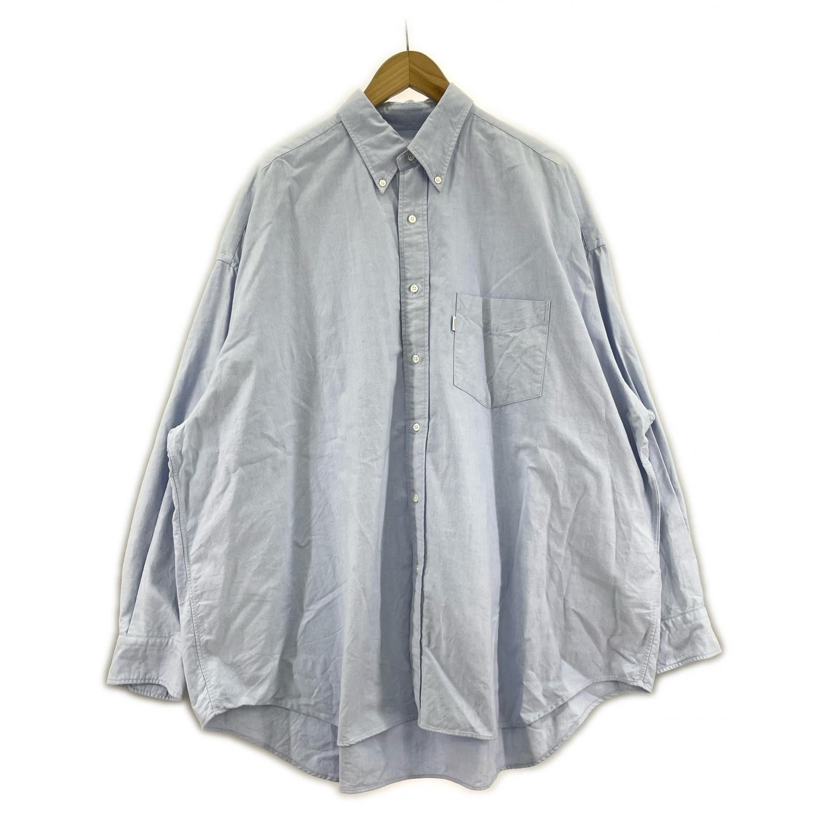 長袖シャツ 21AW COTTON OX OVERSIZED SHIRT ブルー