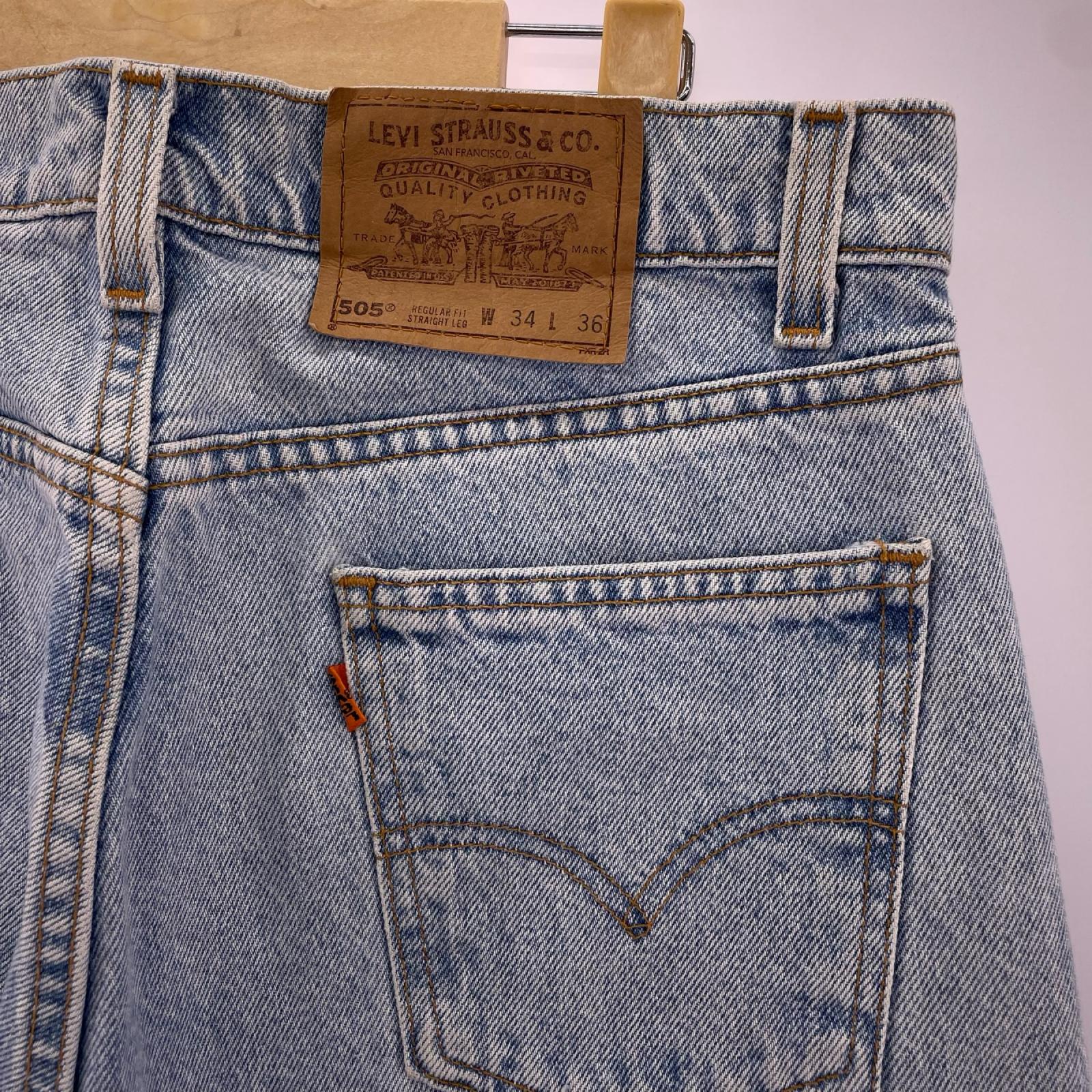 デニムパンツ 90s USA製 505 (34) 34 ブルー