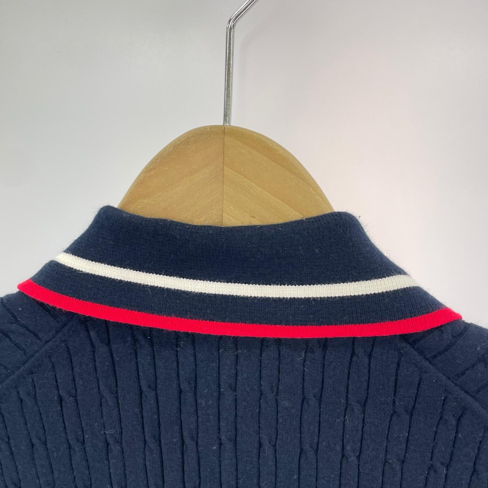 ポロシャツ sporty&rich ニットポロシャツ S ネイビー