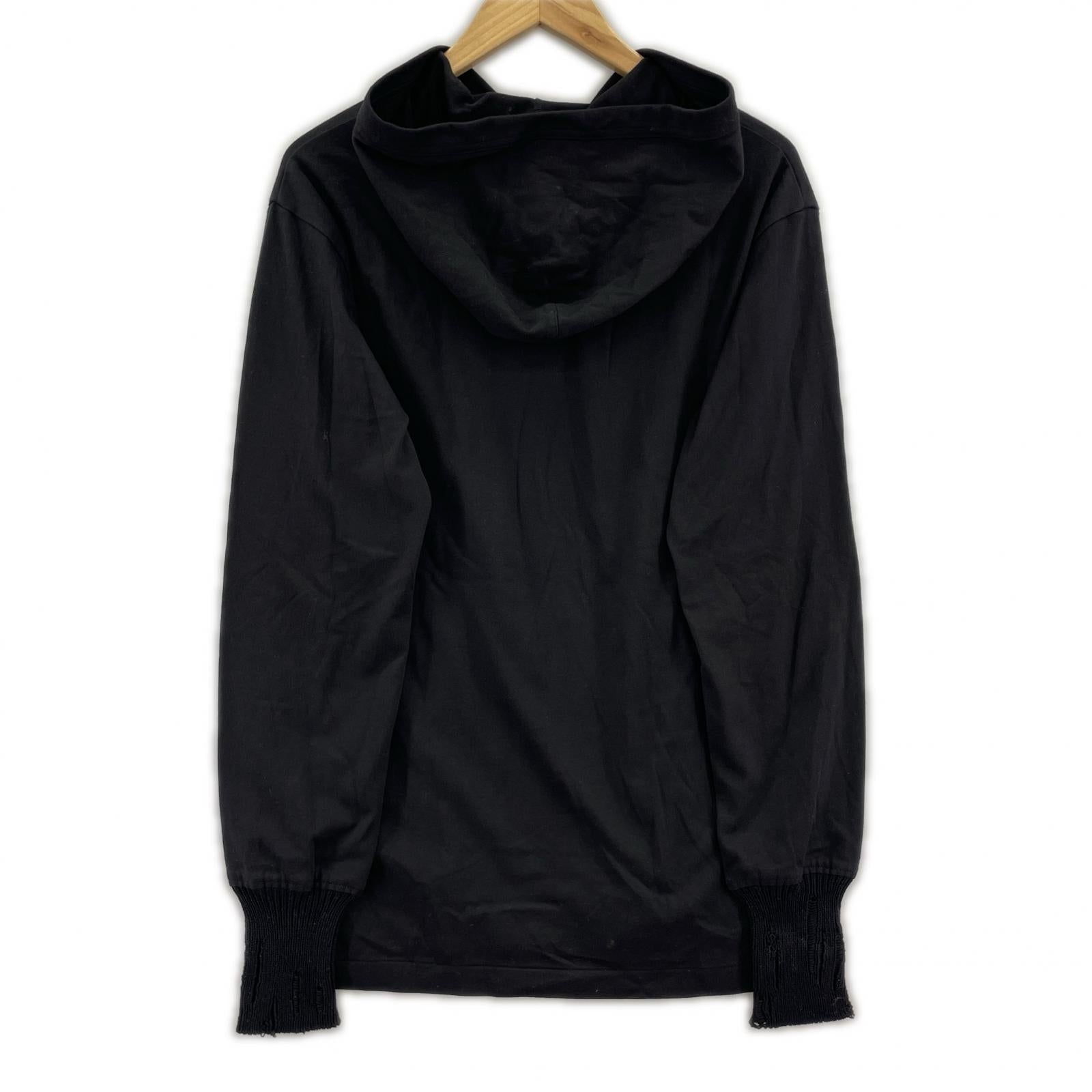 パーカー Yohji Yamamoto POUR HOMME 18SS Cotton Pullover Hoodie 3 BLK ブラック