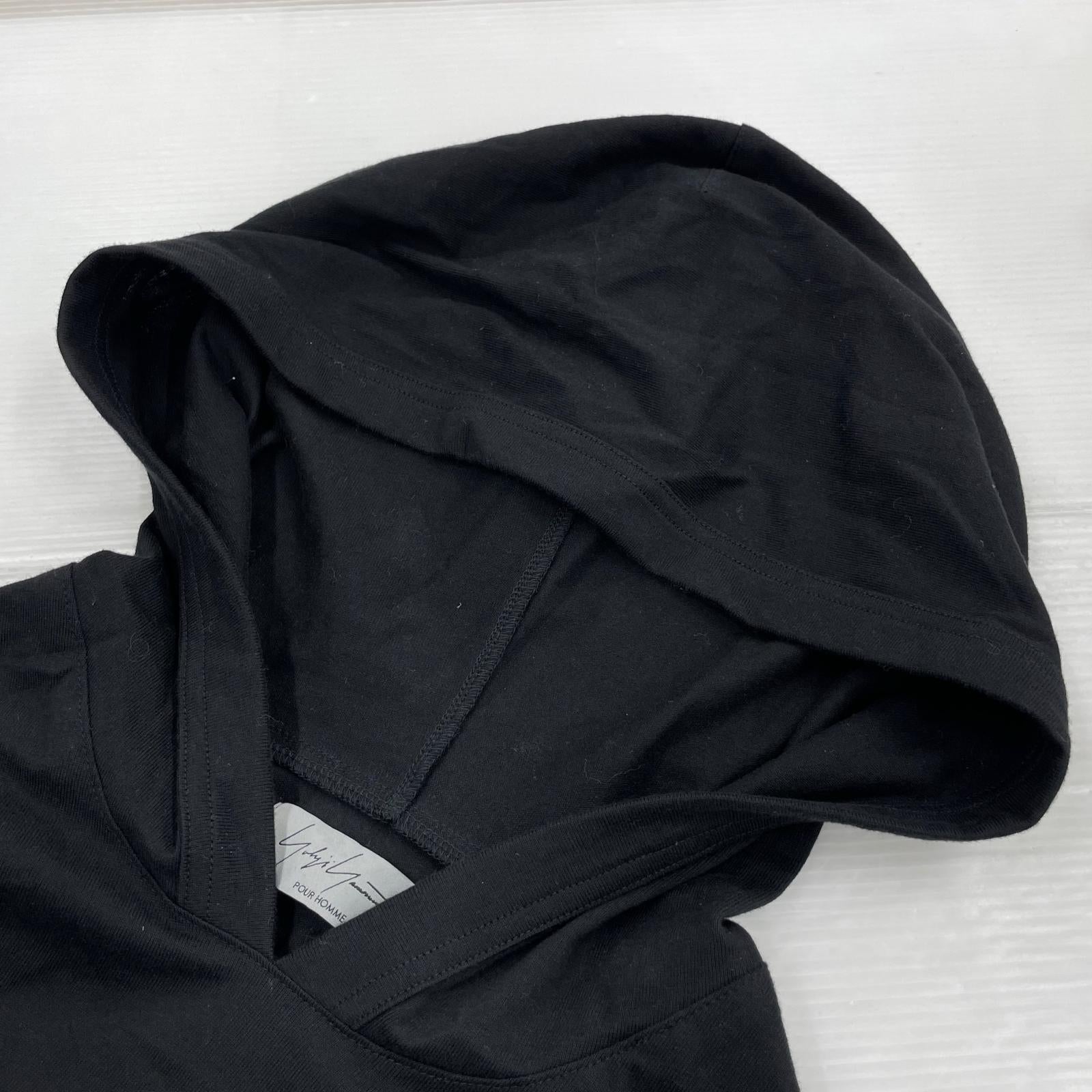 パーカー Yohji Yamamoto POUR HOMME 18SS Cotton Pullover Hoodie 3 BLK ブラック