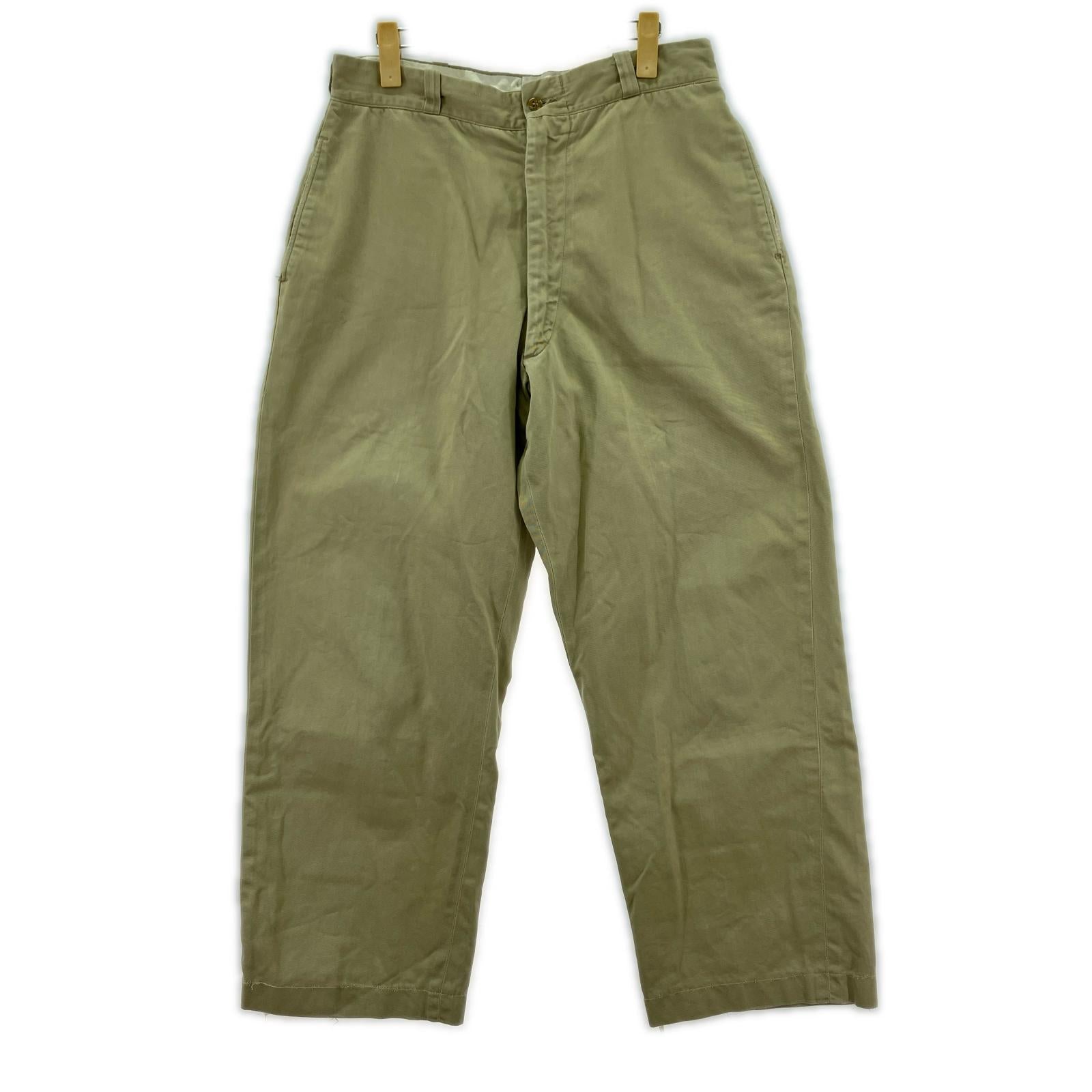 パンツ US ARMY 60's チノパンツ GRIPPER製ジップ ベージュ