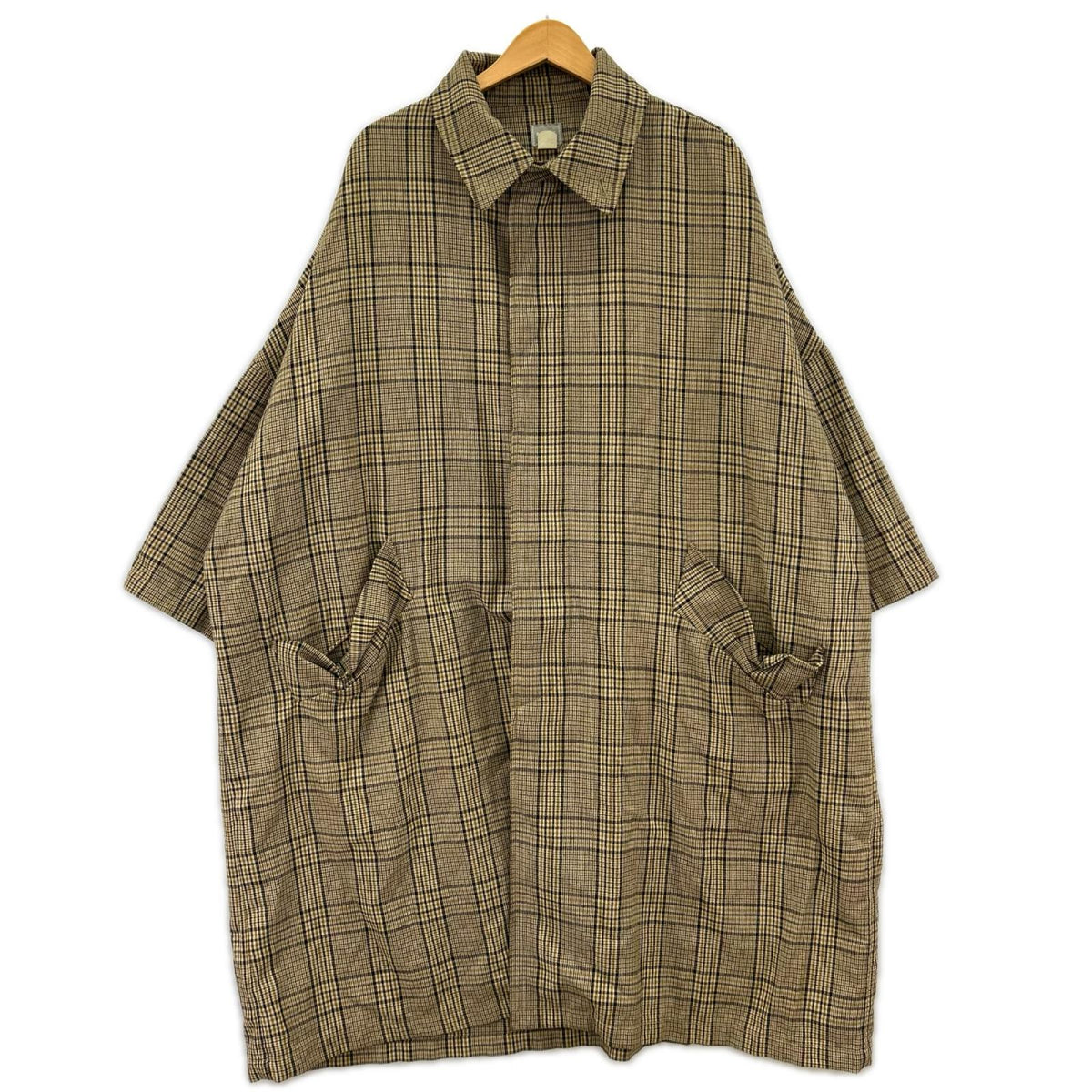 ジャケット ハーフスリーブコート チェック M