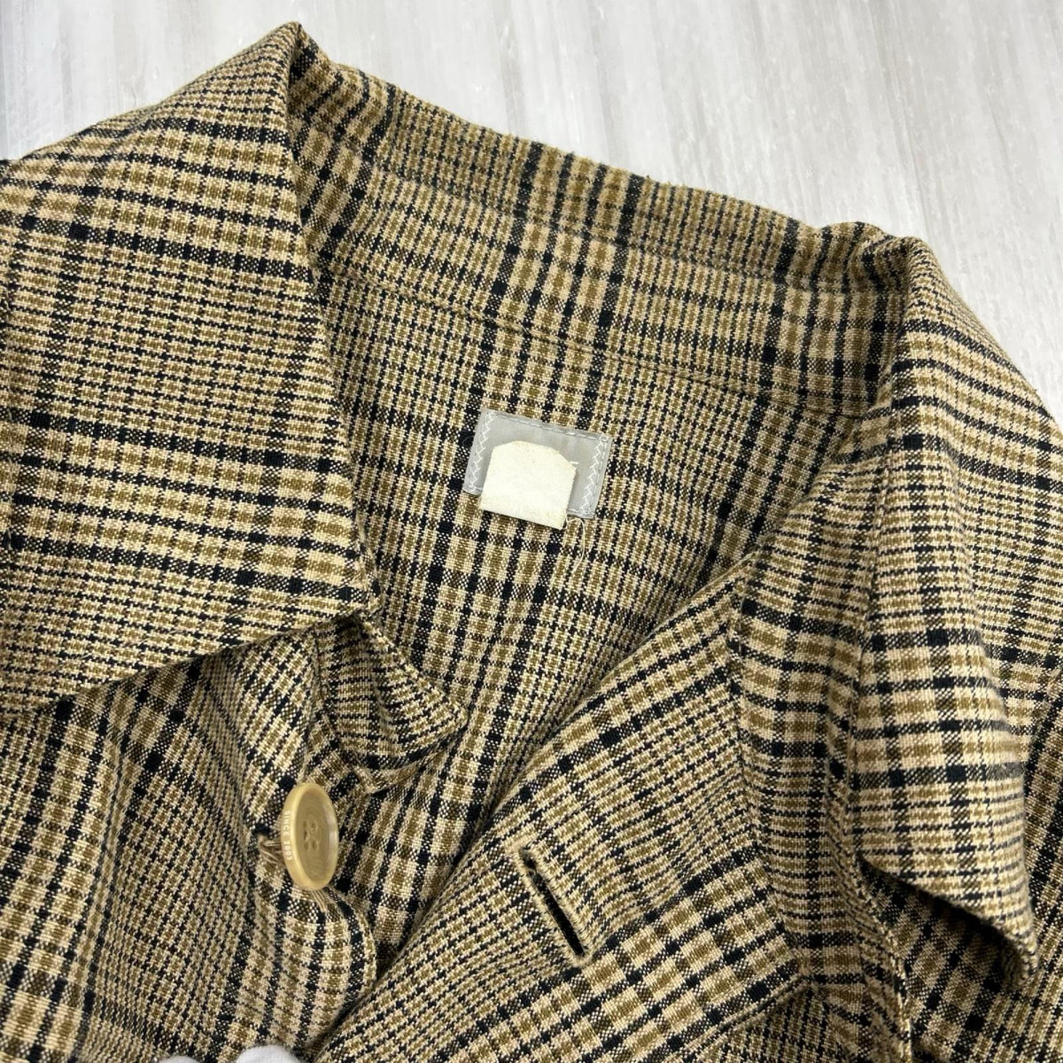 ジャケット ハーフスリーブコート チェック M