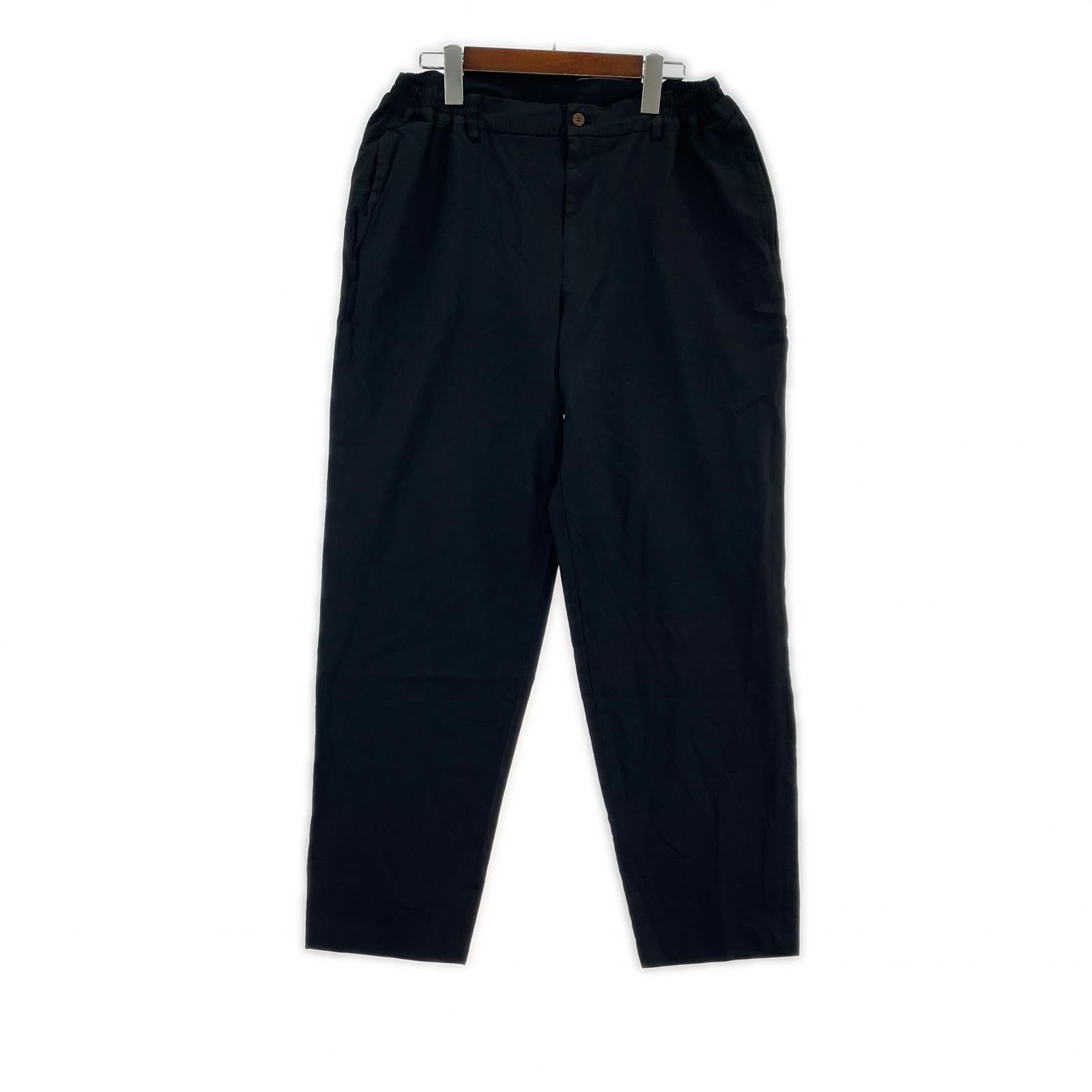 パンツ HOMME DEUX de-p063 エステル製品染めイージースラックス ブラック