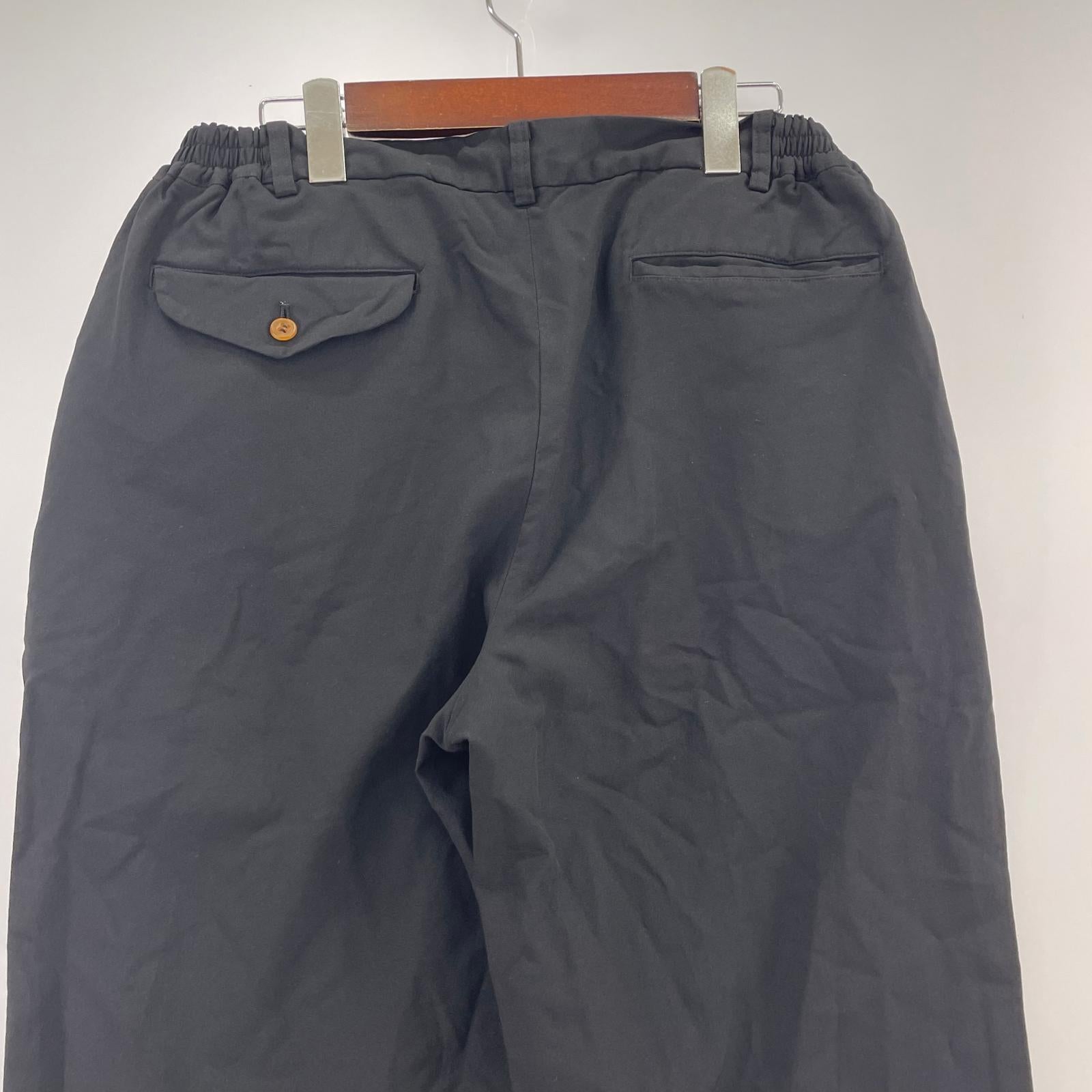 パンツ HOMME DEUX de-p063 エステル製品染めイージースラックス ブラック
