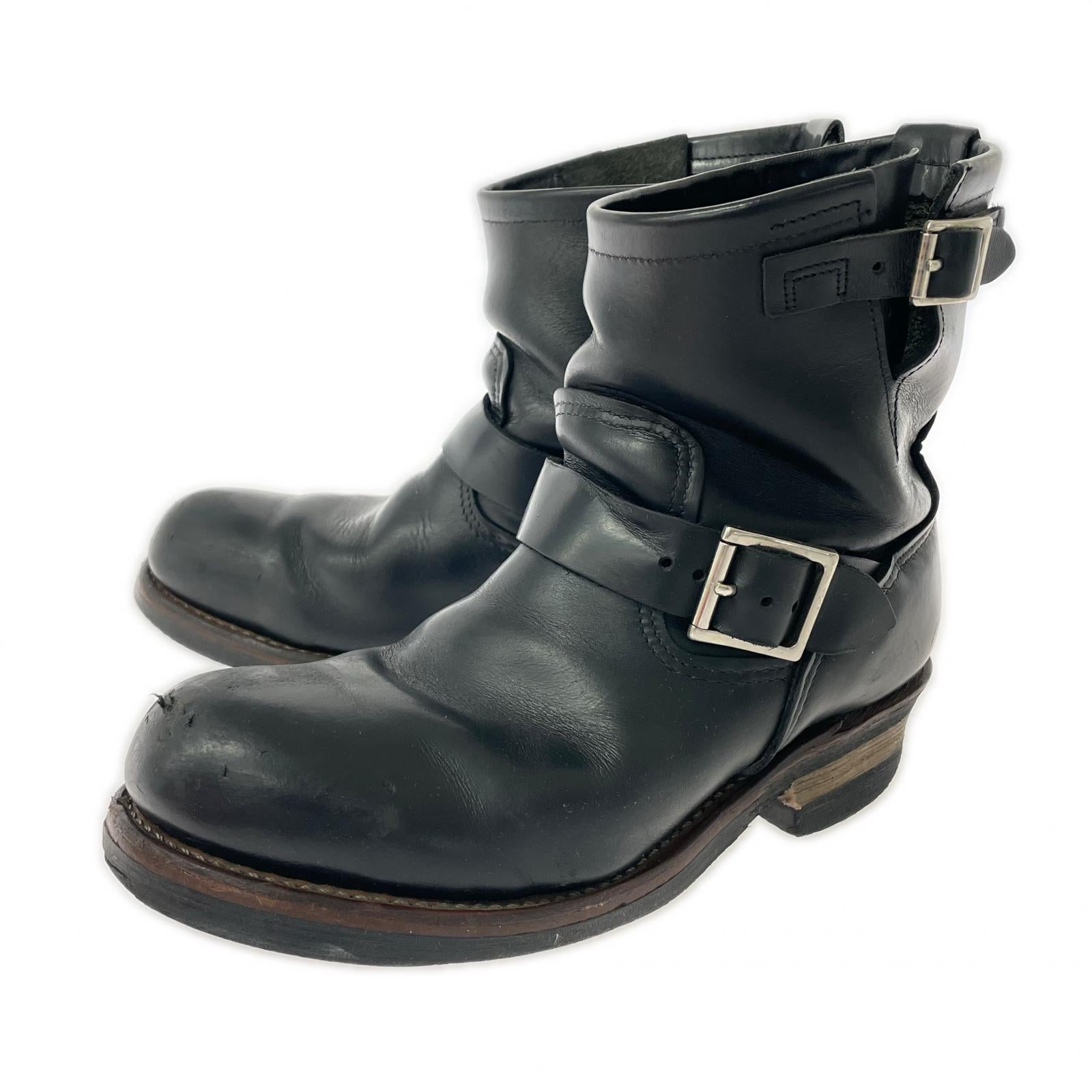 ブーツ RED WING 廃盤 2976 8inch Engineer ショートエンジニアブーツ 8 黒 26cm (US8 UK7 1/2 EU42) ブラック