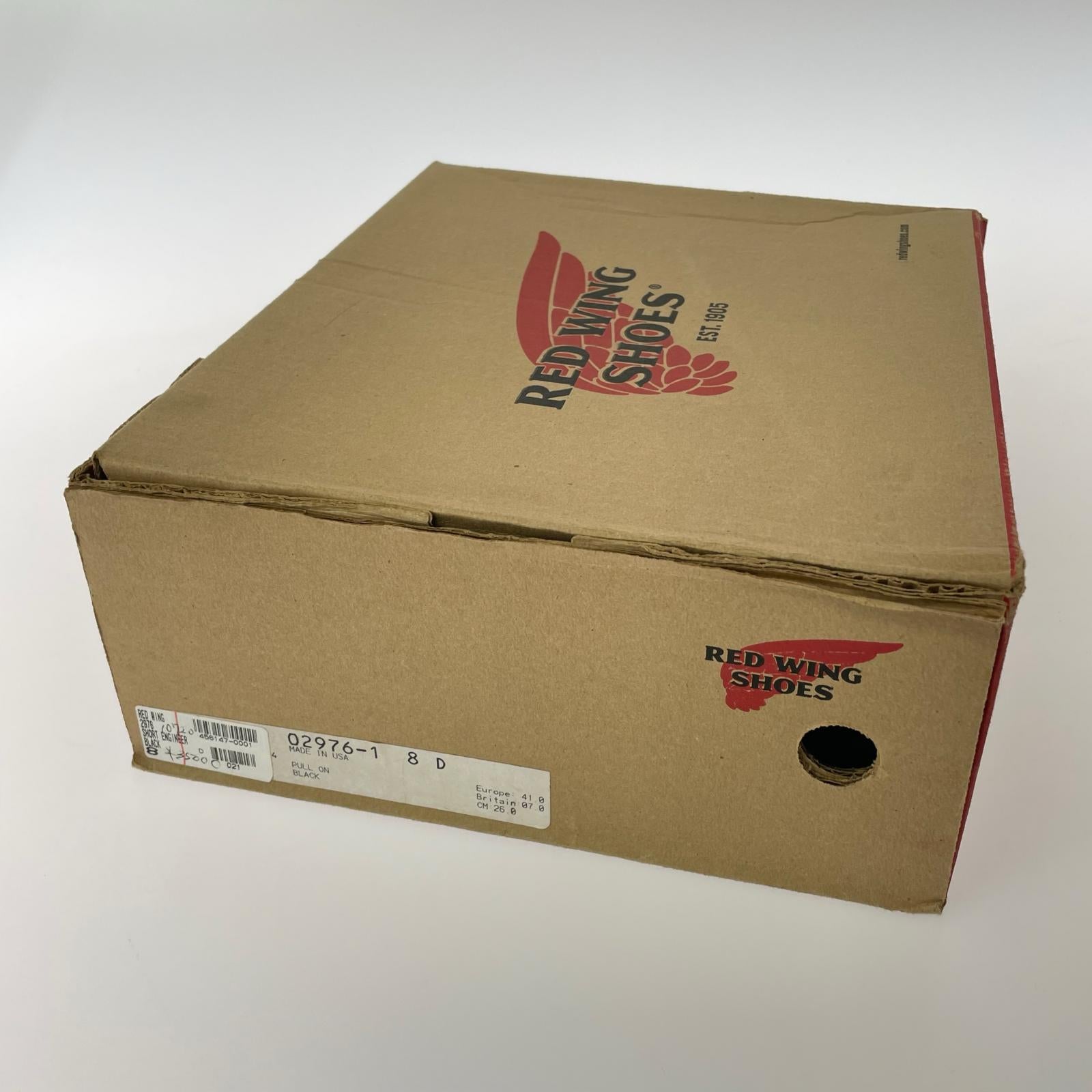 ブーツ RED WING 廃盤 2976 8inch Engineer ショートエンジニアブーツ 8 黒 26cm (US8 UK7 1/2 EU42) ブラック