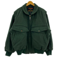 ジャケット 80s A-2タイプ ウールボンバージャケット 緑 (L) L グリーン
