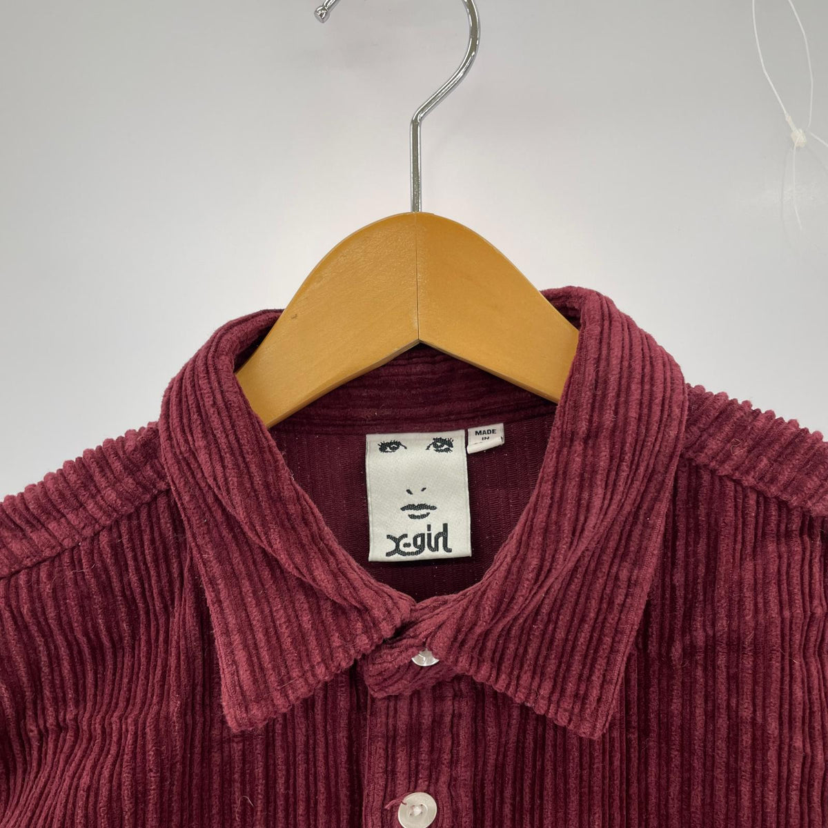 長袖シャツ FACE EMBROIDERY CORDUROY SHIRT (S) S