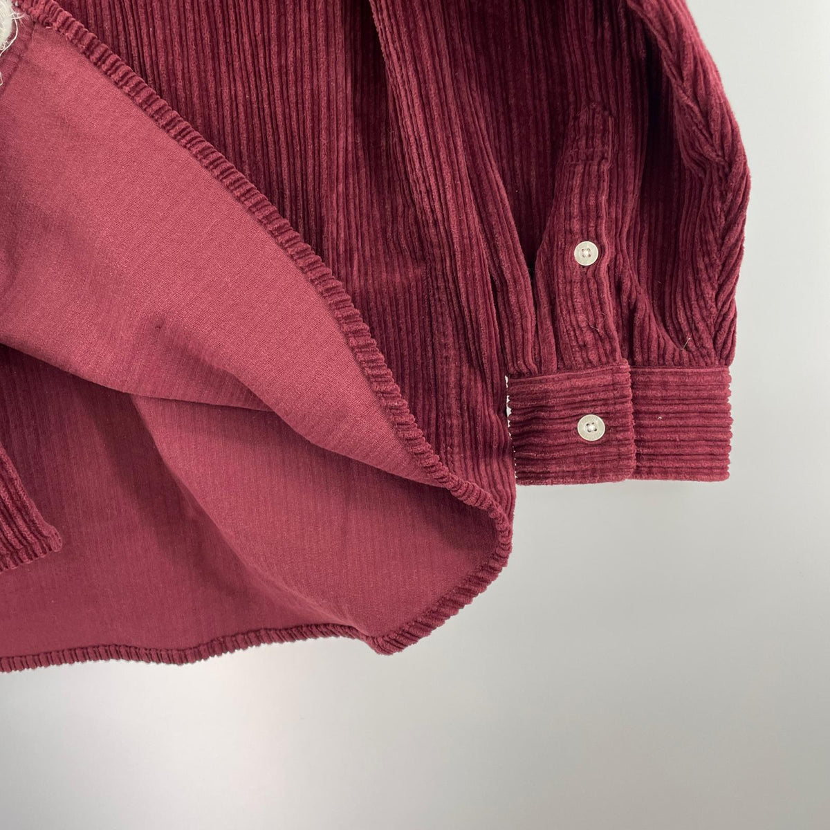 長袖シャツ FACE EMBROIDERY CORDUROY SHIRT (S) S