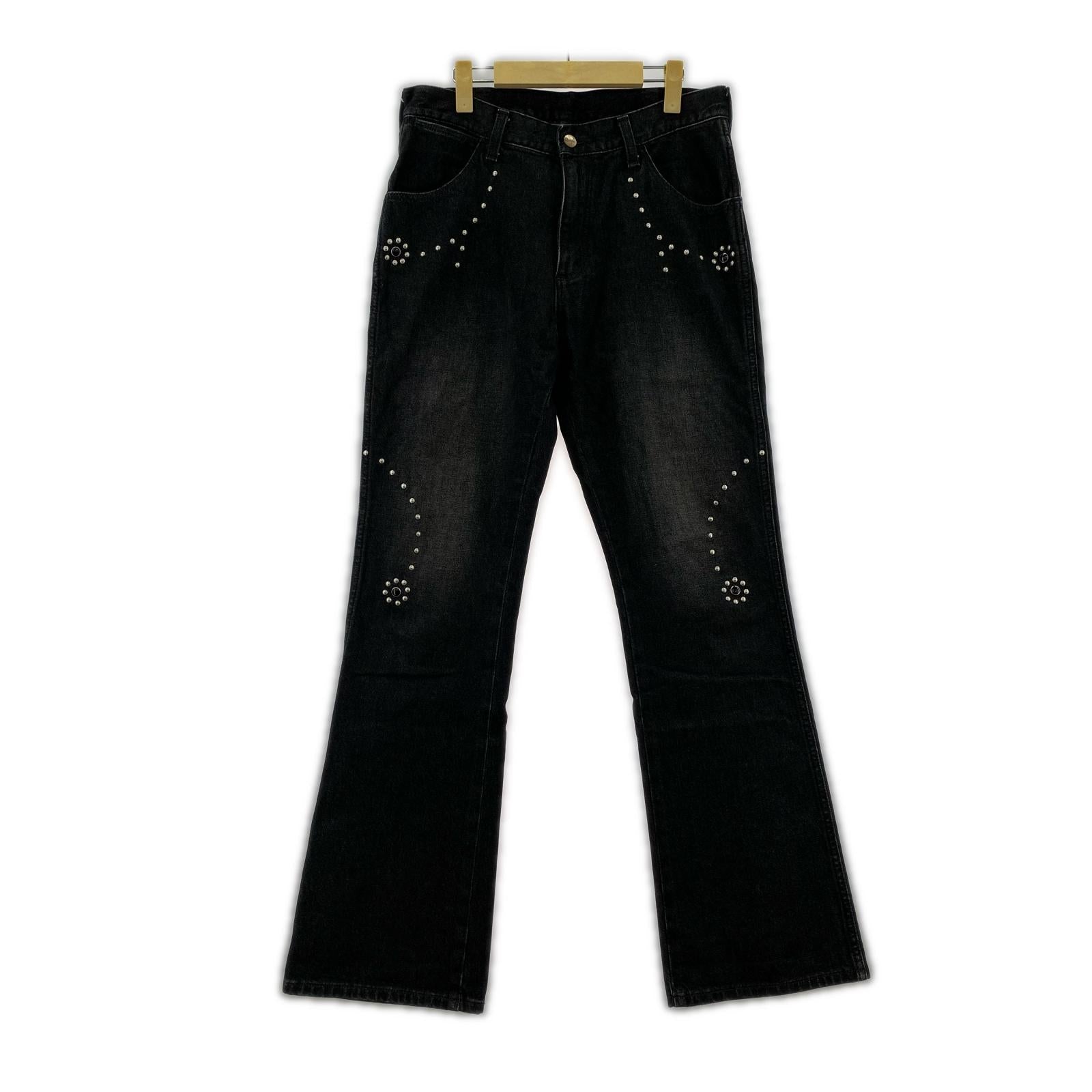 デニムパンツ 77MWZ フレアジーンズ 30 ブラック