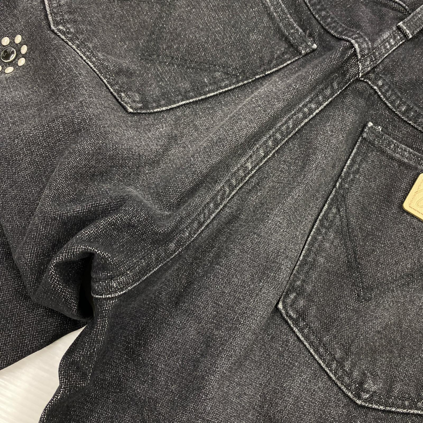 デニムパンツ 77MWZ フレアジーンズ 30 ブラック