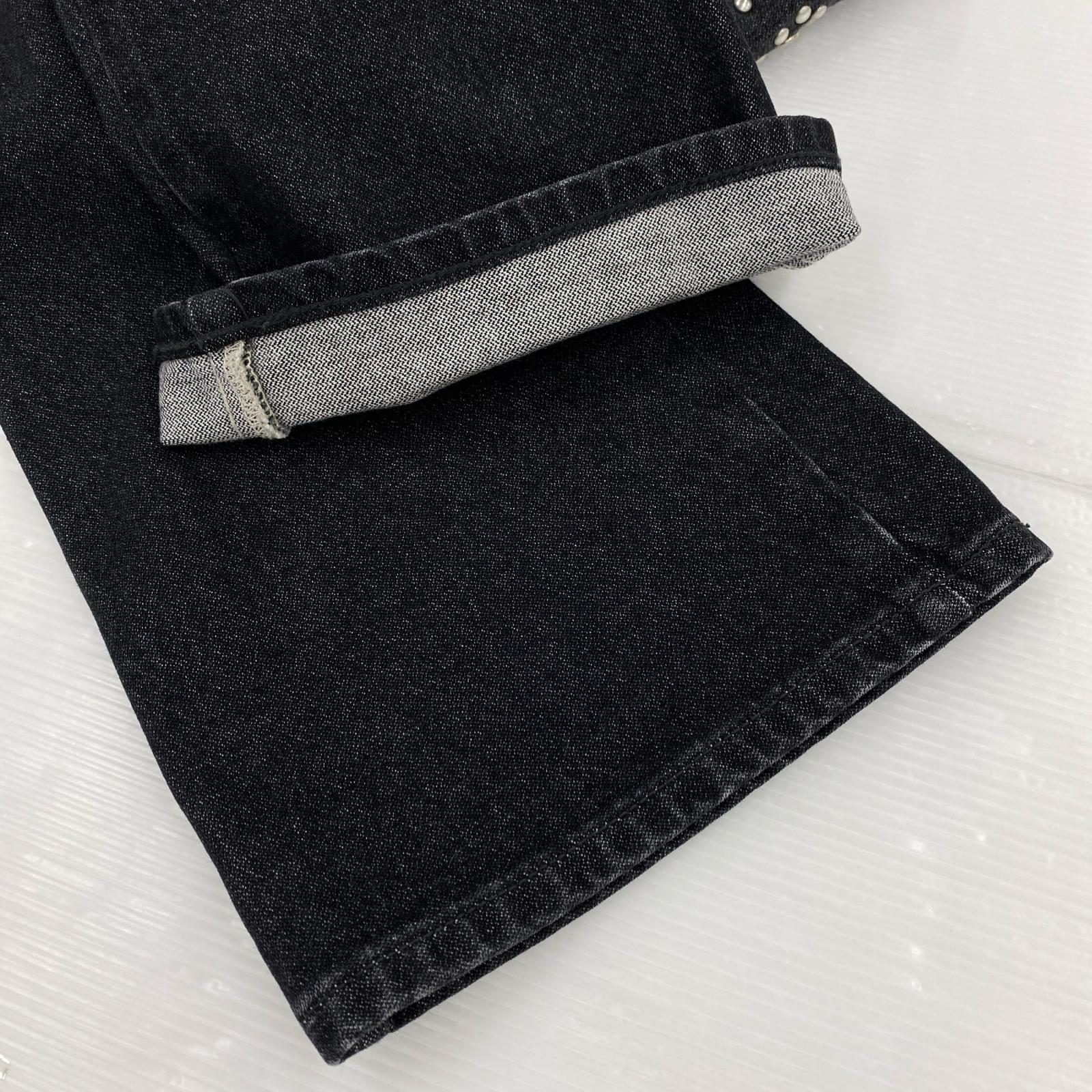 デニムパンツ 77MWZ フレアジーンズ 30 ブラック