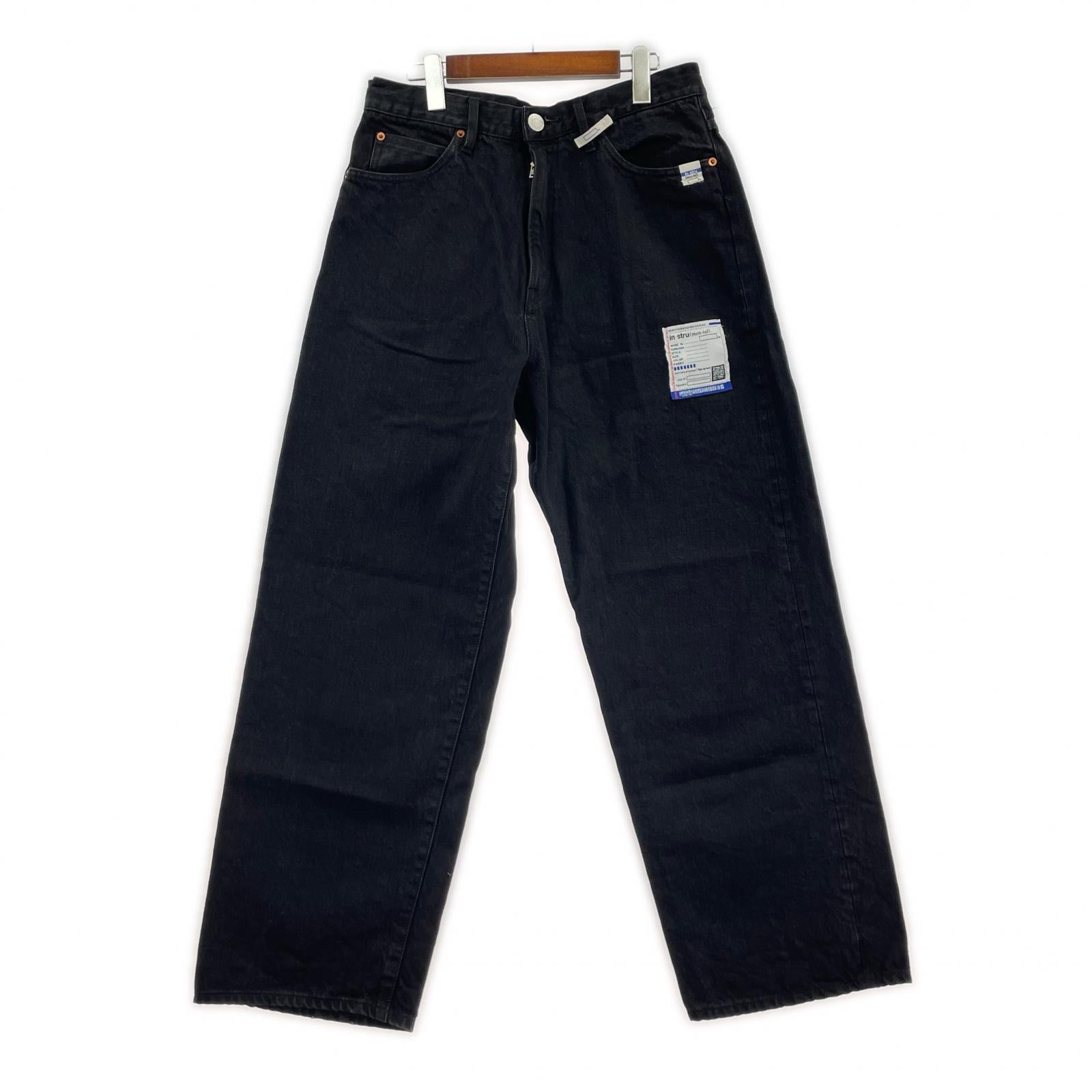 デニムパンツ One Washed Selvage Denim Baggy Pants 44 ブラック