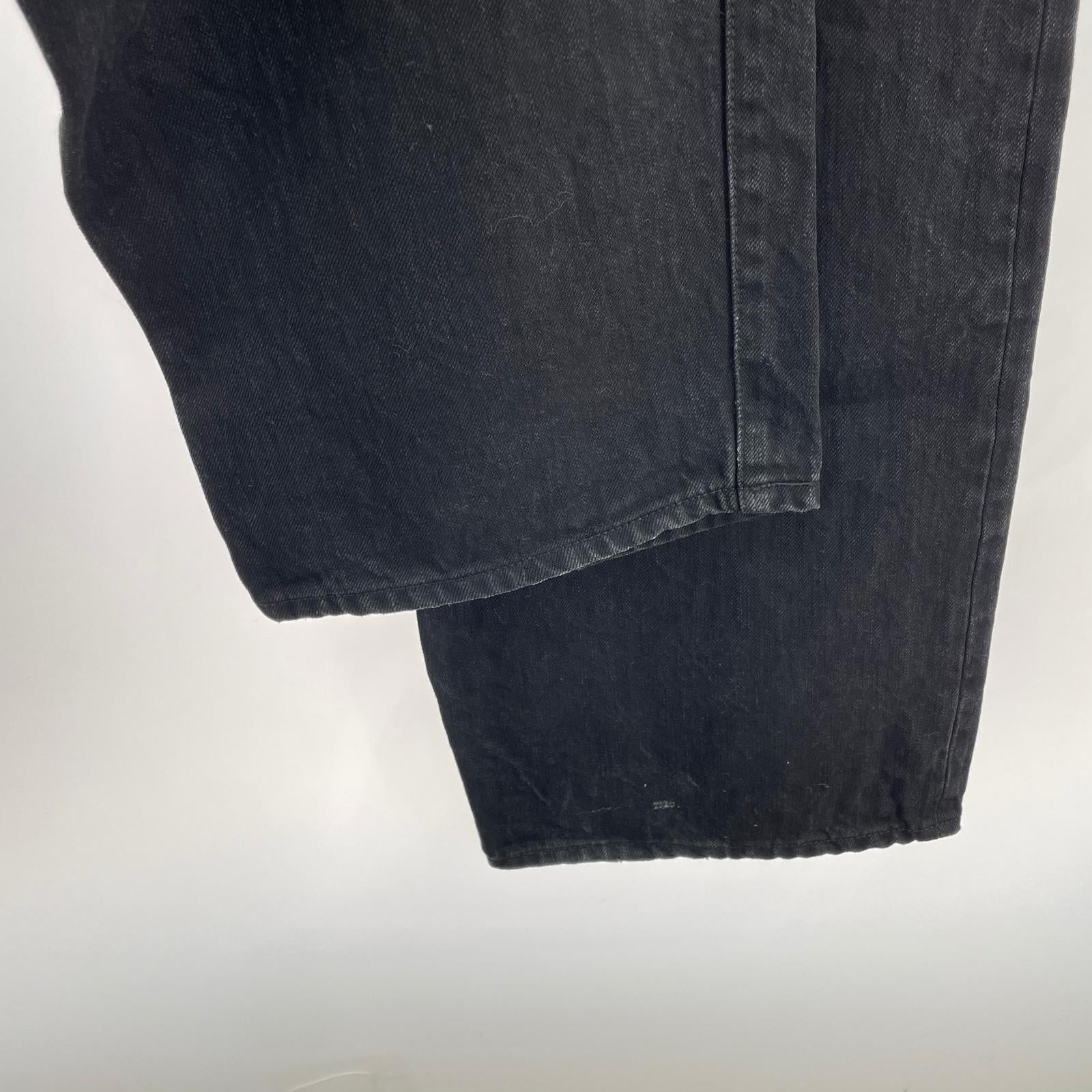 デニムパンツ One Washed Selvage Denim Baggy Pants 44 ブラック