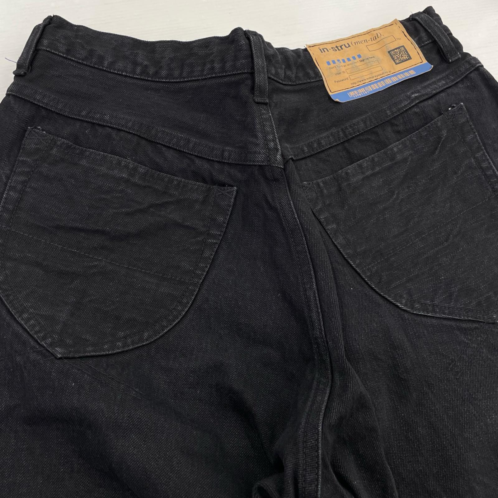 デニムパンツ One Washed Selvage Denim Baggy Pants 44 ブラック