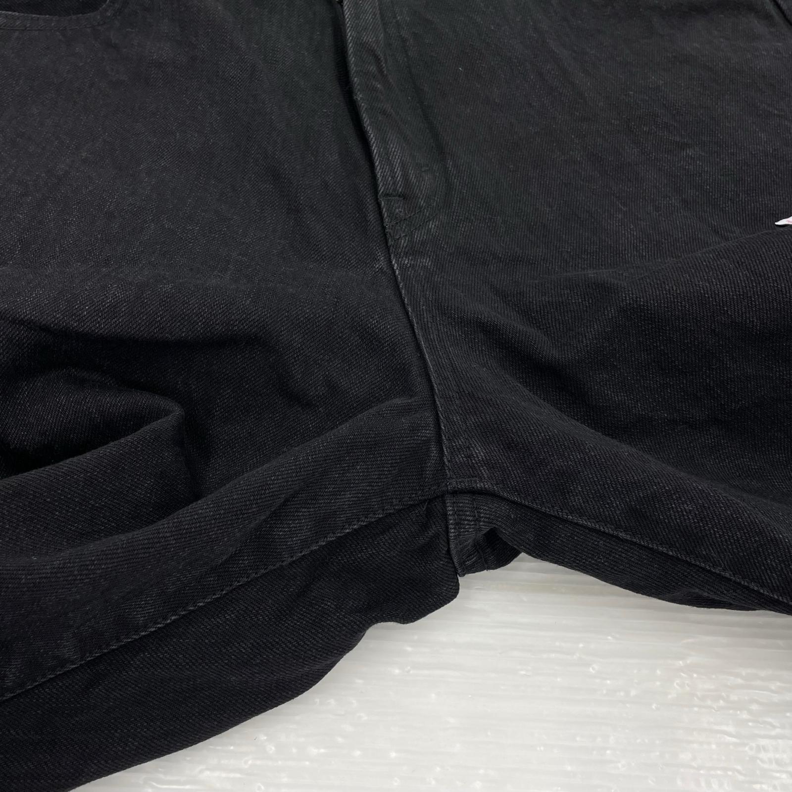 デニムパンツ One Washed Selvage Denim Baggy Pants 44 ブラック