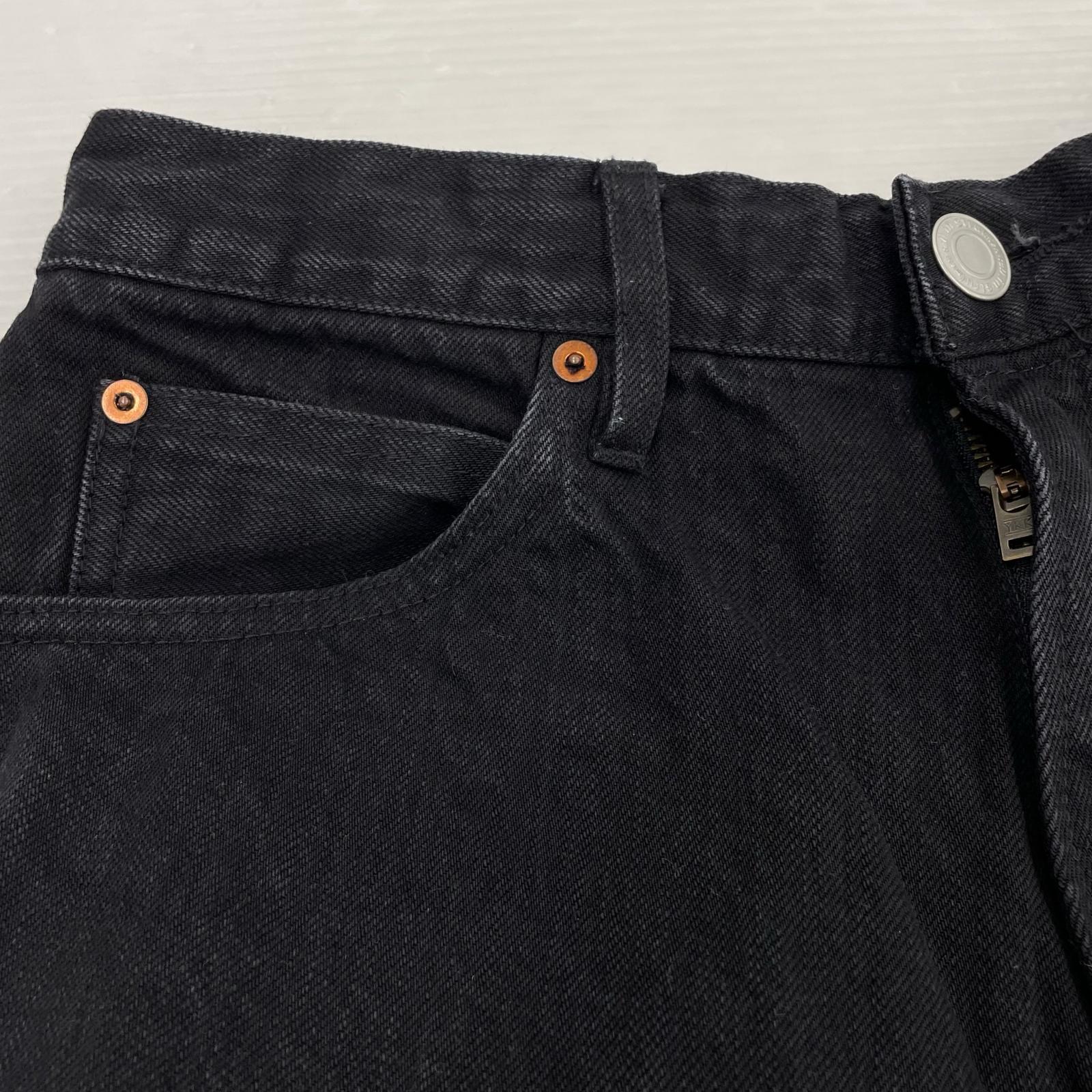 デニムパンツ One Washed Selvage Denim Baggy Pants 44 ブラック