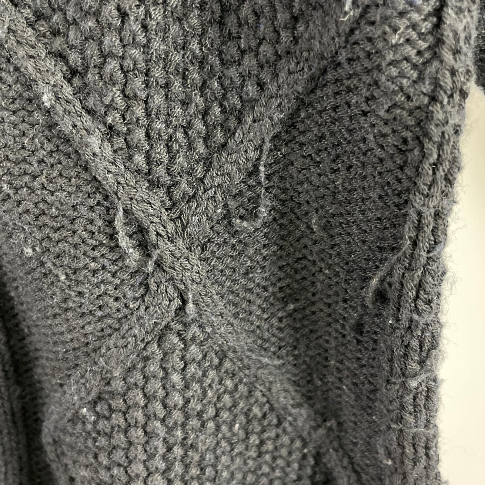 ニット CABLE KNIT SWEATER 2XL ブラック