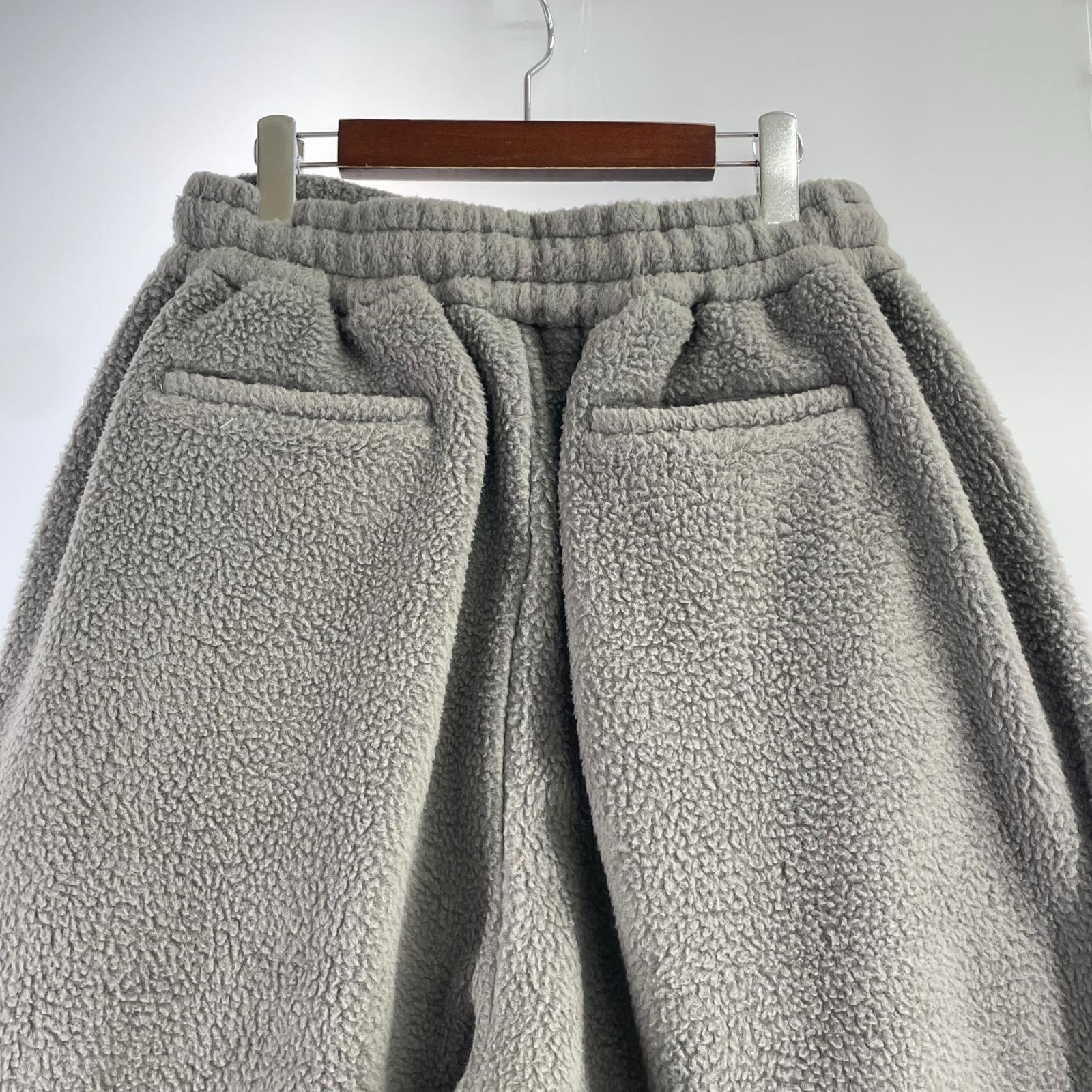 パンツ ボアバルーンリブパンツ L L グレー