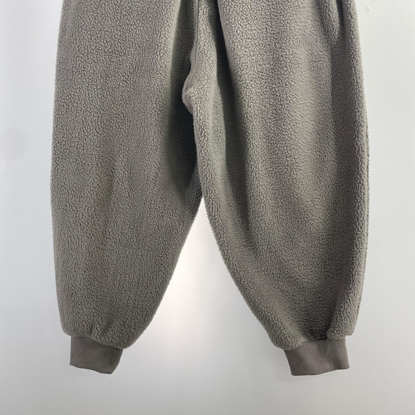 パンツ ボアバルーンリブパンツ L L グレー