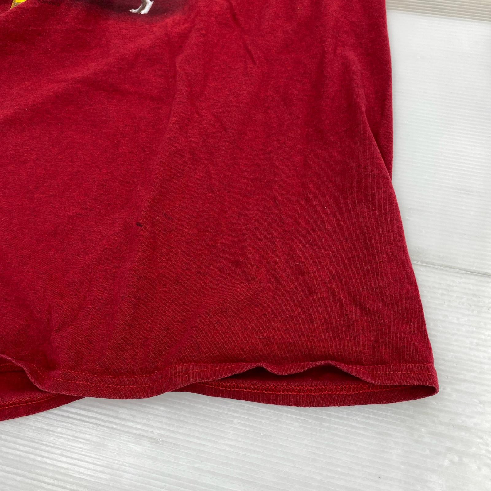 半袖Tシャツ ガール 犬 両面プリント 赤 3XL レッド
