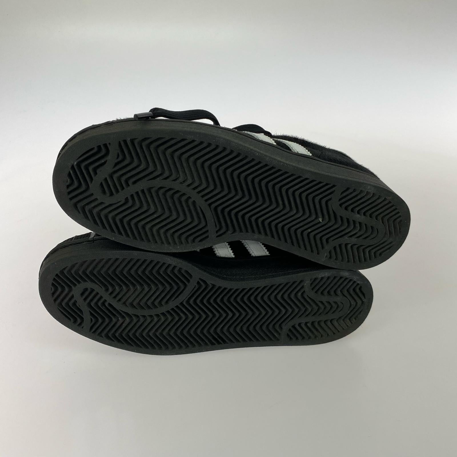 スニーカー SUPERSTAR II ローカットスニーカー 毛皮 黒 (24.5) 24.5cm (US6 1/2 UK6 EU39) ブラック