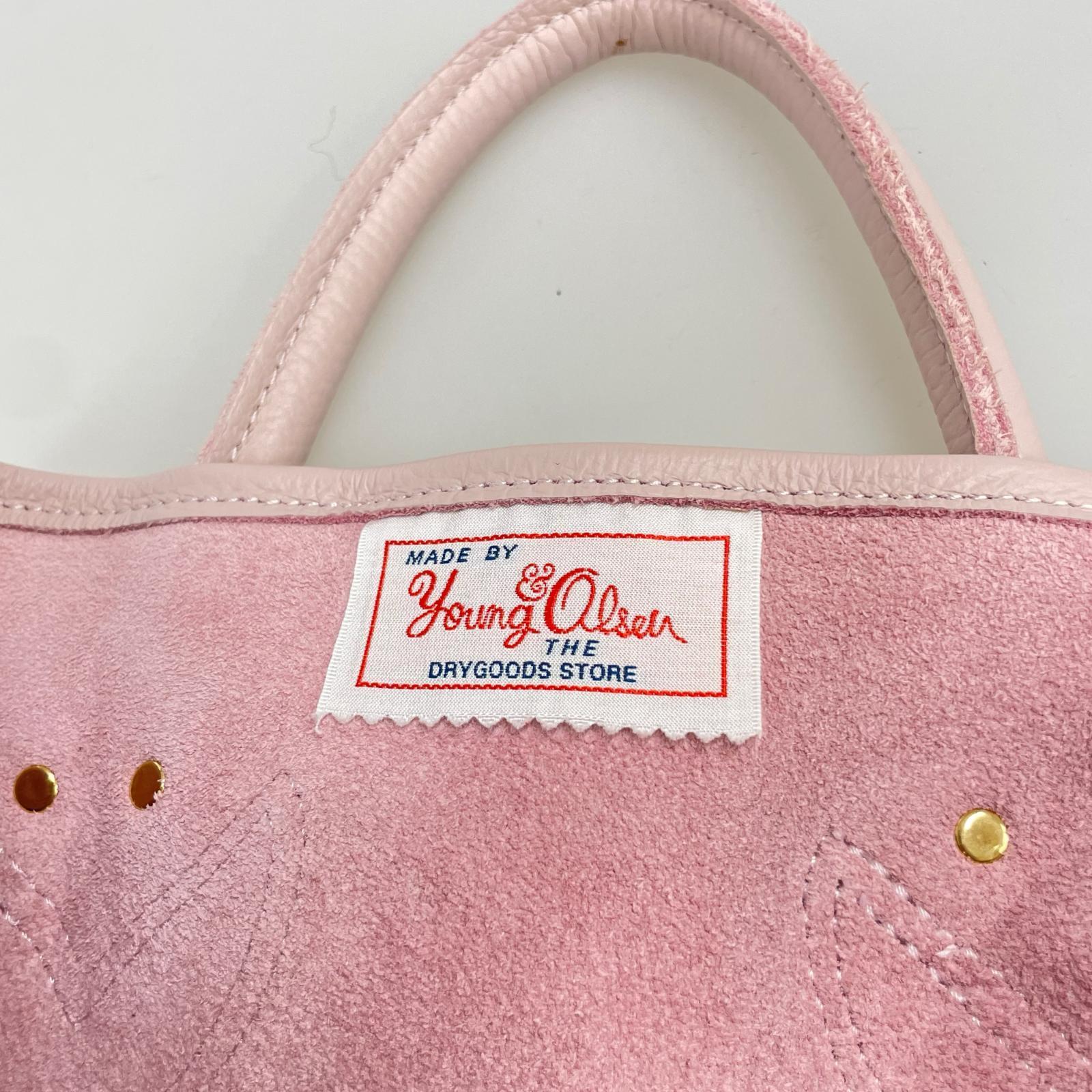 トートバッグ YOUNG & OLSEN レザー ピンク